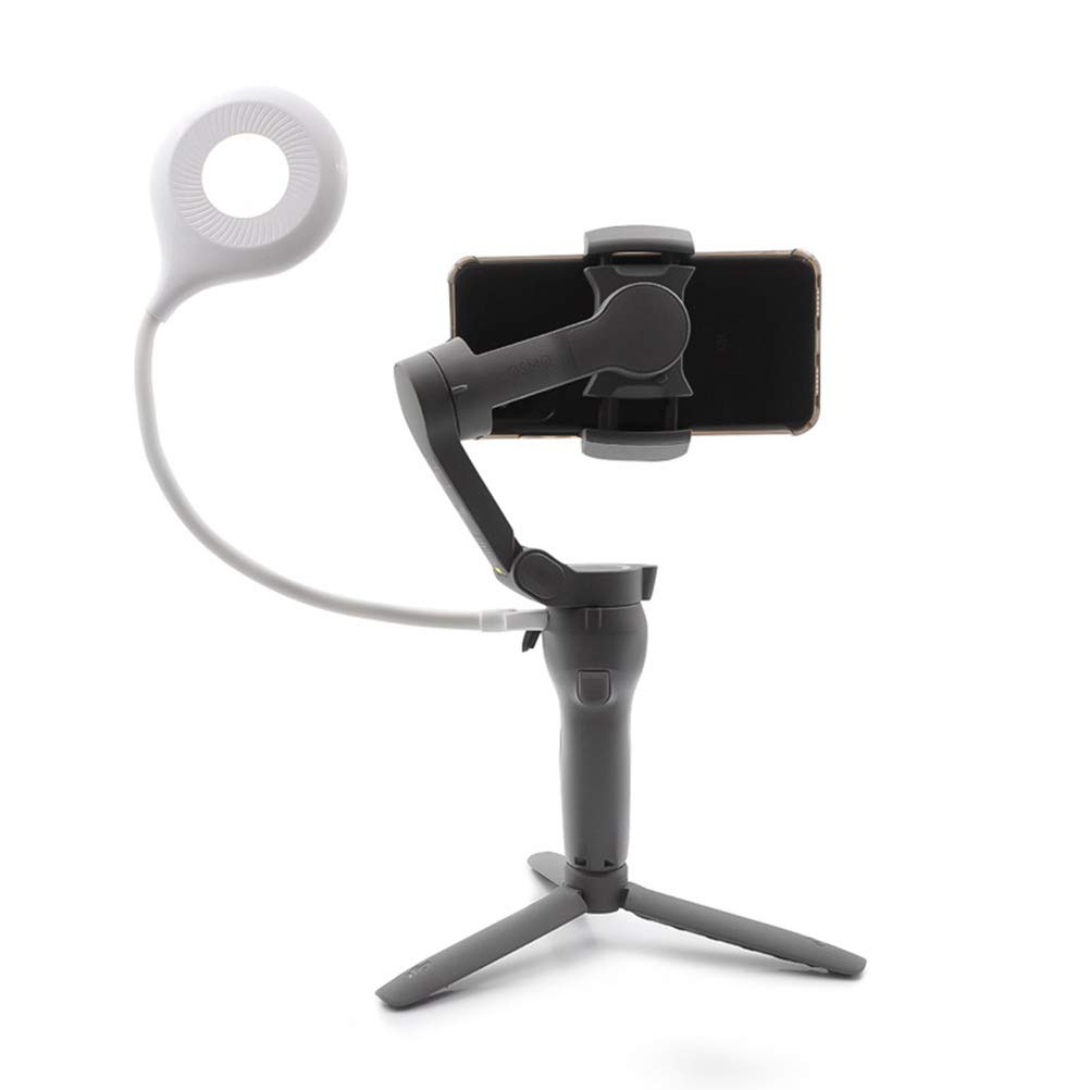 1Pc Rechargeable USB LED Ring Light with ABS Tripod Stand - White Selfie Light for Phone, Computer & DIY Photography - Perfect for YouTube, TikTok, Live Streaming & Video Calls
