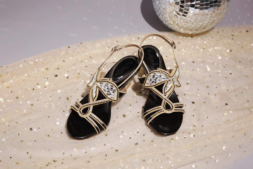 YooPrettyz Women's Embellished Stud Butterfly Evening Heels - Elegant Dress Party Bridal Sandals for Weddings, Prom & Special Occasions