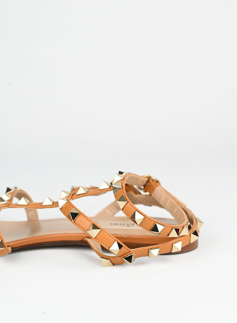 Valentino Beige Leather Gladiator Sandals Size 40 - Stylish & Comfortable for Summer Outings, Beach Trips & Casual Wear