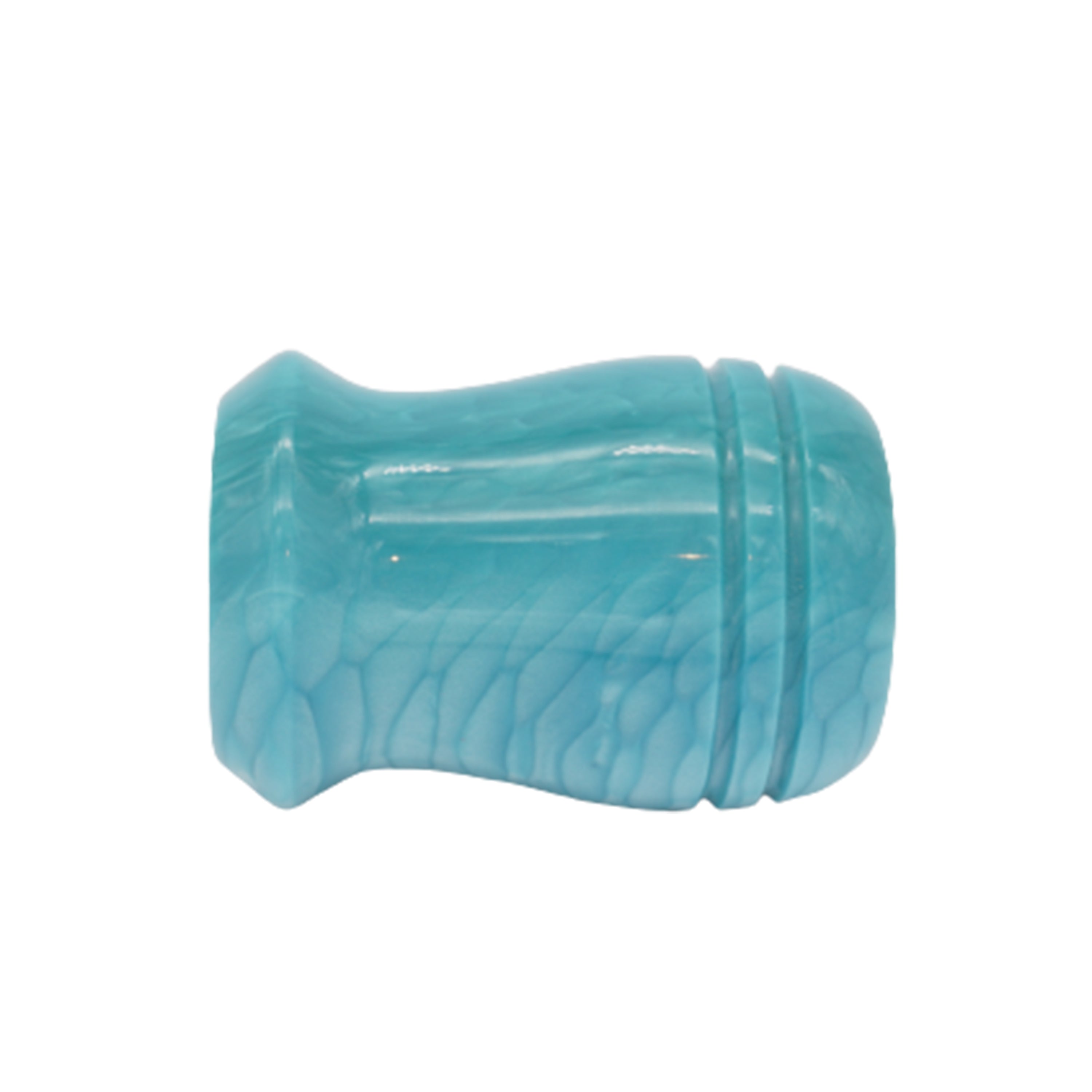 Premium Blue Snakeskin Handcrafted Shaving Brush Handle - Fits 24mm & 26mm Knots - Perfect for Wet Shaving & Grooming Gifts for Men