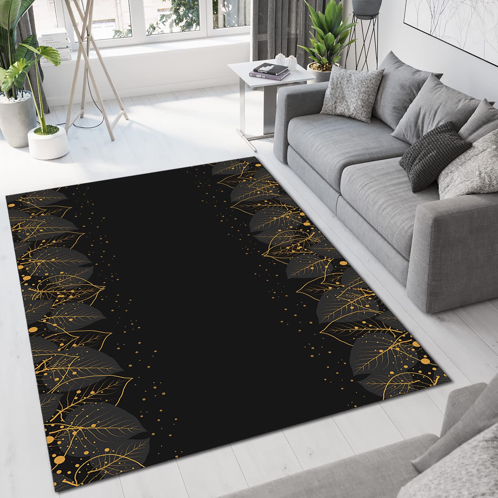 Luxury Modern Fluffy Area Rug - Soft Machine Washable Non-Slip Classic Decorative Carpet for Living Room Bedroom Dining Room | 6x8ft Home Decor | Perfect for Cozy Spaces & High-Traffic Areas