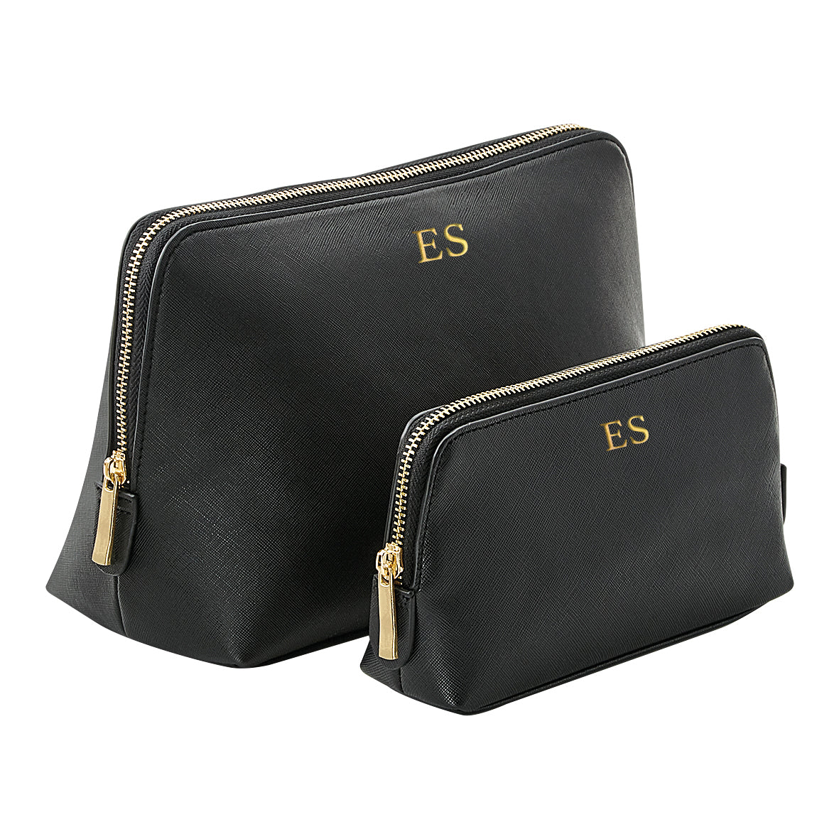 Carnaby Embossed Monogram Jewelry Organizer & Travel Case 2-Pack Set - Perfect for Necklace Storage, Earring Organization and Cosmetic Bag for Women