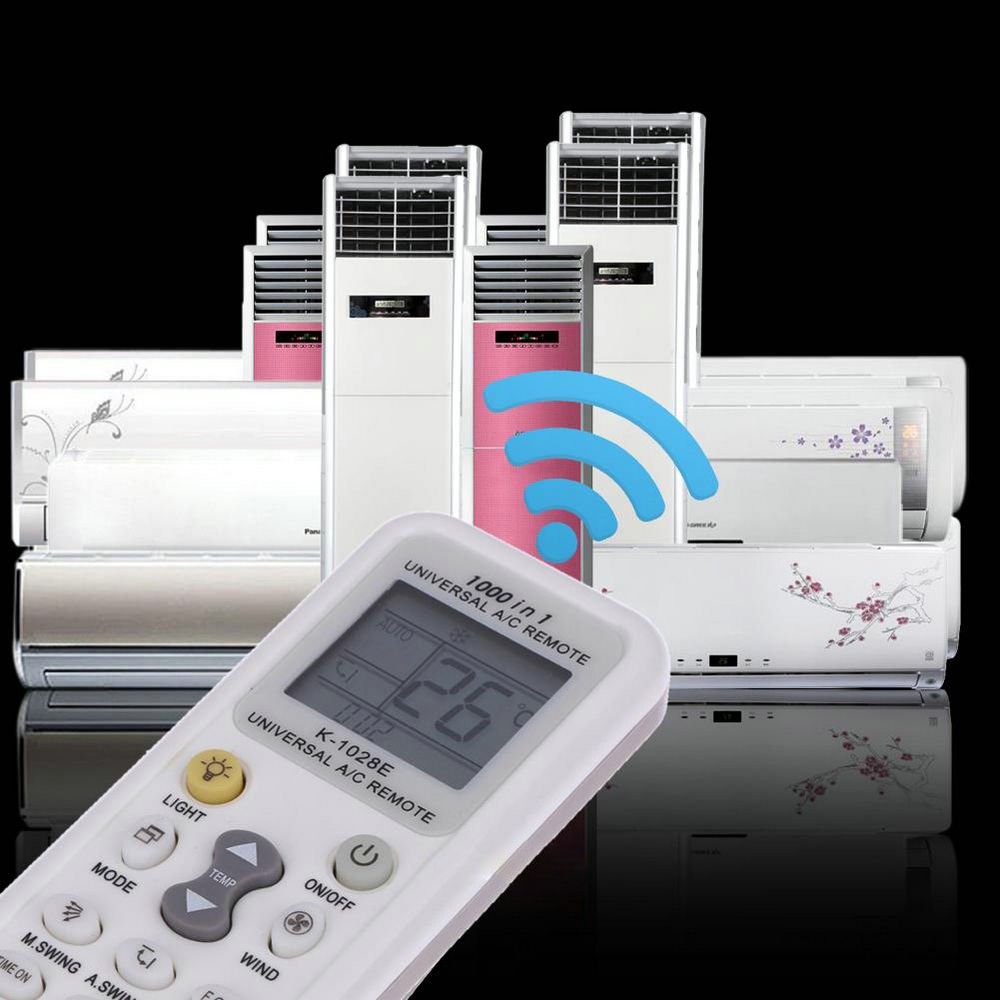 Universal Air Conditioner Remote Control LCD A/C Controller 1000 in 1 Compatible with Mitsubishi Toshiba Hitachi Fujitsu Daewoo LG Sharp Samsung Electrolux Sanyo AUX Gree Haier Huawei - Perfect for Home Office Hotel and Commercial Use