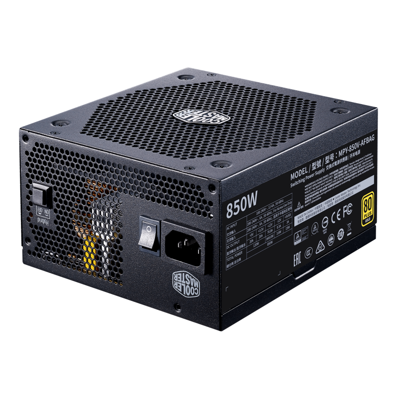Cooler Master MPY-850V AFBAG UK V850 Gold V2 Full Modular Power Supply 850W 80 Plus Gold Certified (10 Year Warranty) - Ideal for Gaming PCs, Workstations, and High-Performance Builds
