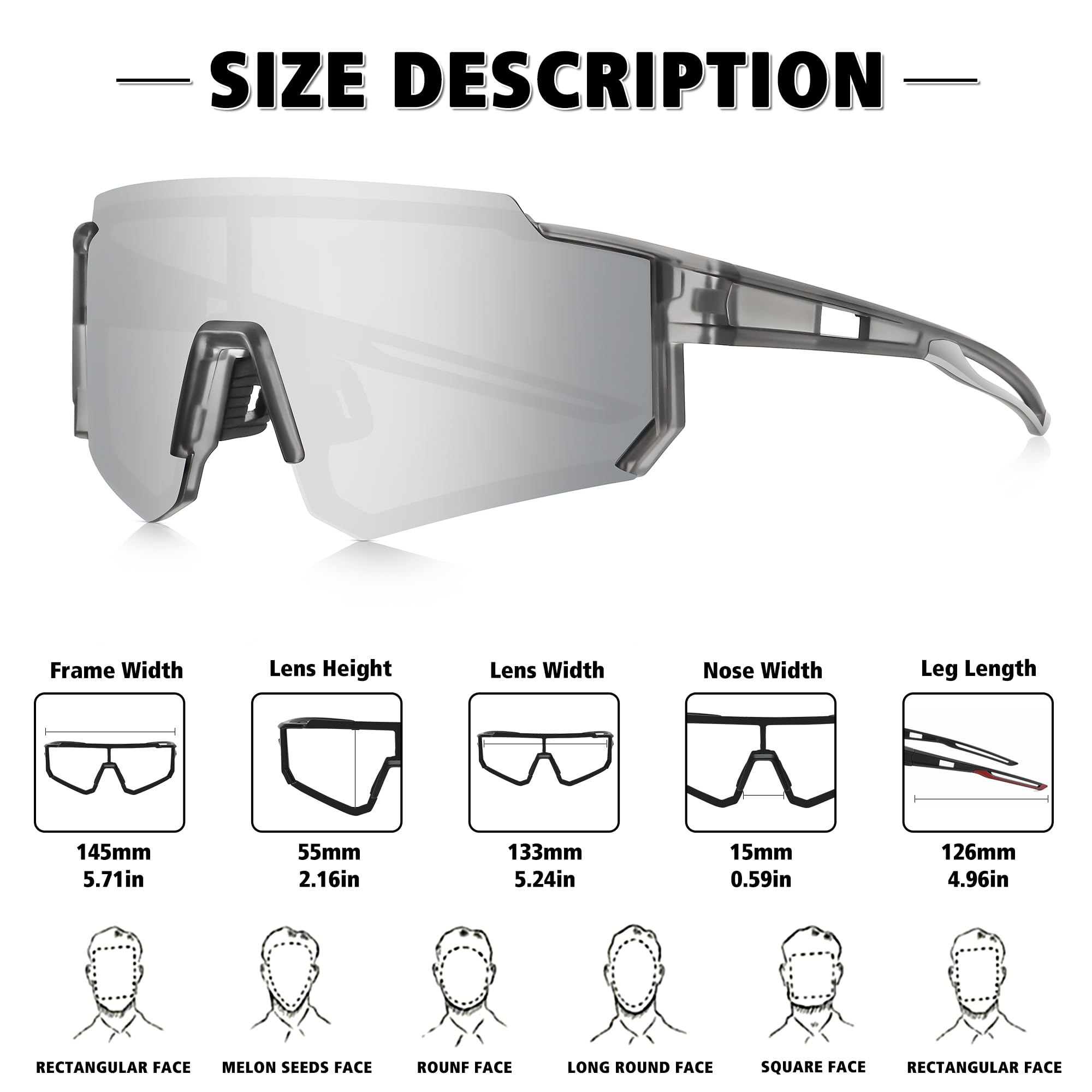 STORYCOAST Polarized Sports Sunglasses for Men & Women - UV400 Protection, Anti-Glare for Driving, Fishing, Cycling & Mountain Biking - Lightweight & Durable for Outdoor Adventures