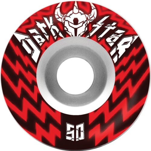 Darkstar Sizzle Wheels - White/Red Skateboard Wheels for Street & Park Riding - High-Performance 99A Hardness for Smooth Tricks & Durability
