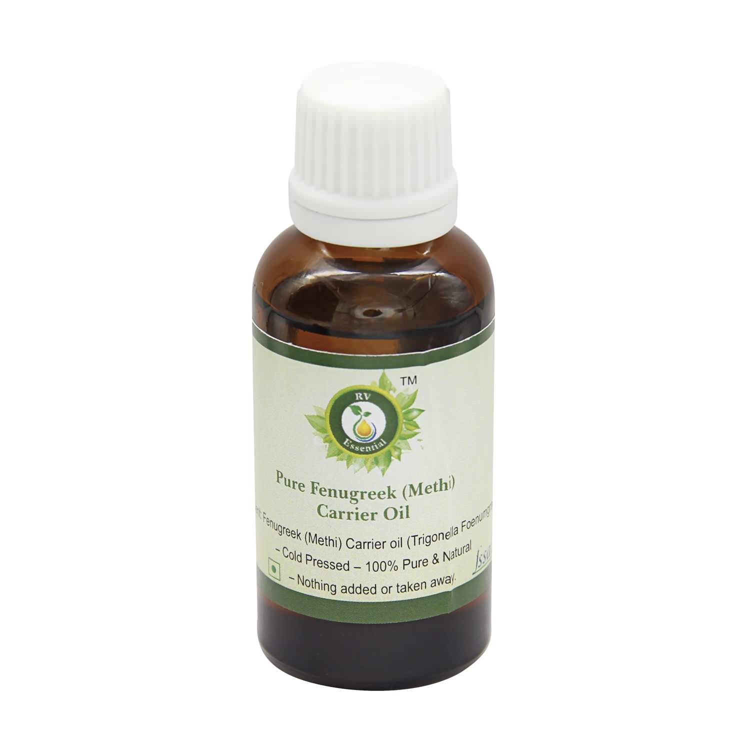 Pure Cold Pressed Fenugreek Seed Oil (Methi Oil) - 100% Natural for Hair Growth & Scalp Massage | Trigonella Foenumgraecum Extract | 15ml (0.507oz) | Promotes Healthy Hair & Relaxing Aromatherapy
