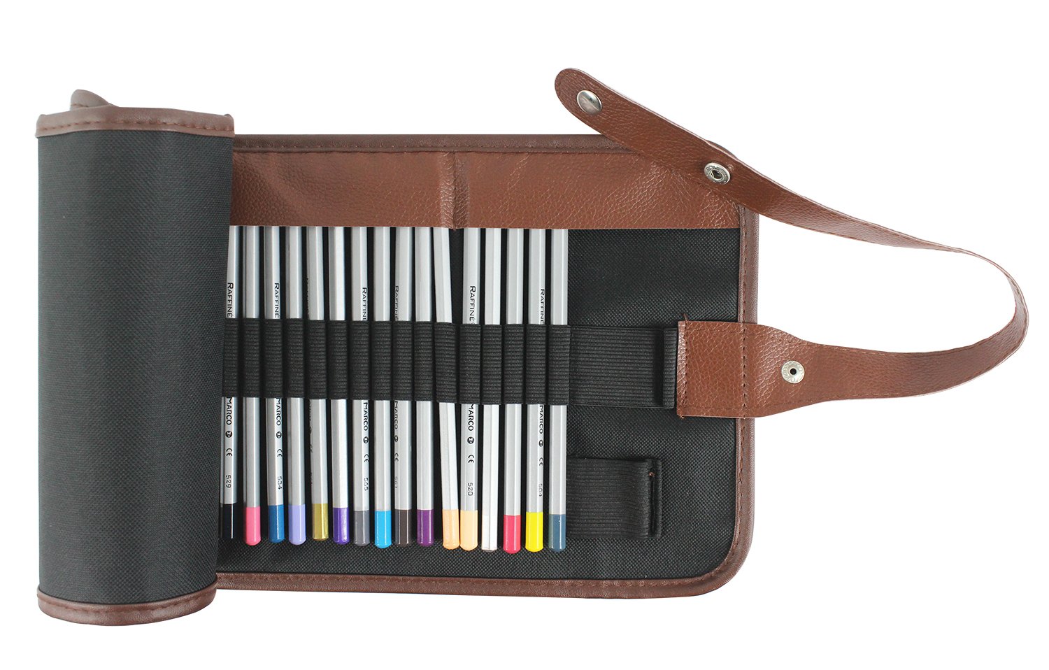 Gullor Retro 48-Slot Canvas Pencil Wrap Case - Roll-Up Sketching & Drawing Pouch Holder for Artists, Students - Perfect for Travel, School & Outdoor Sketching