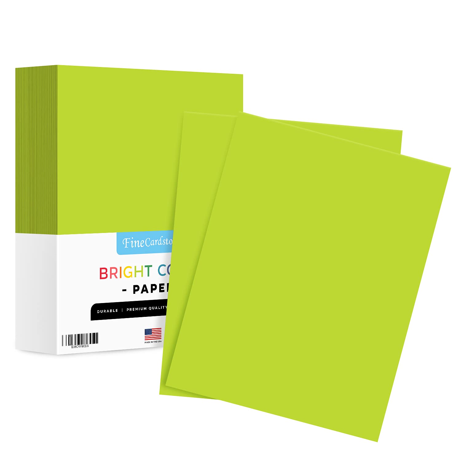 Premium 8.5 x 11 Inch Yellow Green Smooth Paper - Acid Free & Lignin Free 24lb Paper (500 Sheets/Ream) for School, Office, Holiday Crafts, Scrapbooking, DIY Projects & Home Office Supplies
