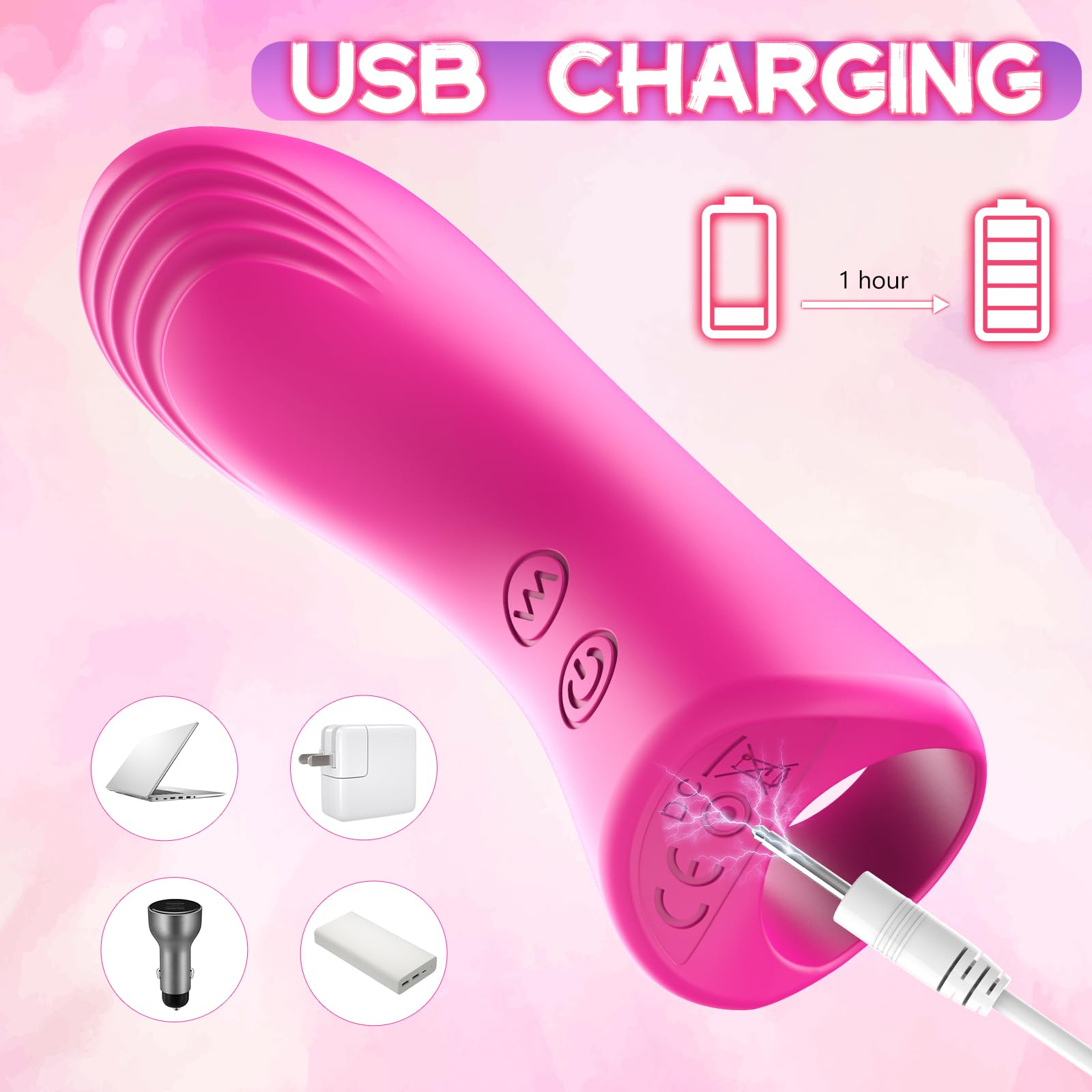Bluetooth Finger Vibrator with App Control - 9 Vibration Modes for Clitoral & G-Spot Stimulation - Rechargeable Waterproof Sex Toy for Women & Couples - Perfect for Travel & Intimate Moments