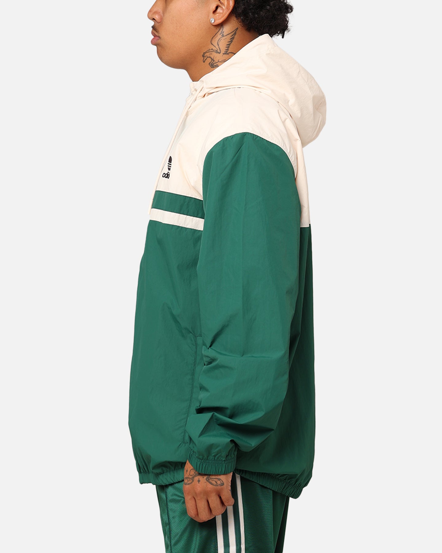 Adidas Windbreaker Jacket for Men & Women - Lightweight Water-Resistant Running Jacket with Hood - Green Outdoor Sports Jacket for Jogging, Hiking & Travel