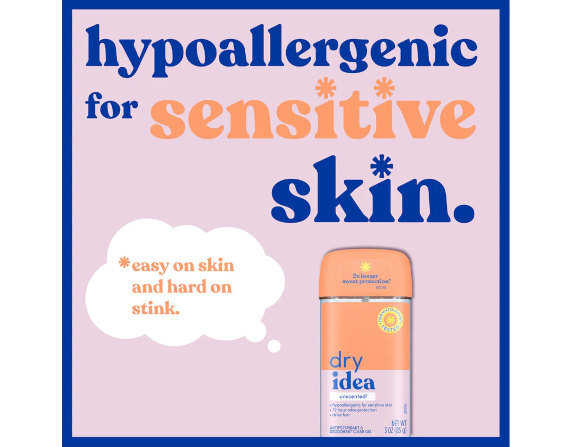 Dry Idea Advanced Dry Unscented Antiperspirant & Deodorant Clear Gel - 3 oz (Pack of 9) | 72-Hour Sweat Protection, Aluminum-Free Formula for Sensitive Skin | Perfect for Gym, Work & Daily Freshness