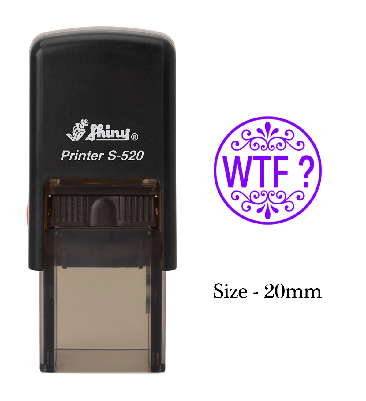 Self-Inking Stamp for Documents - Clear Print & WTF Design
