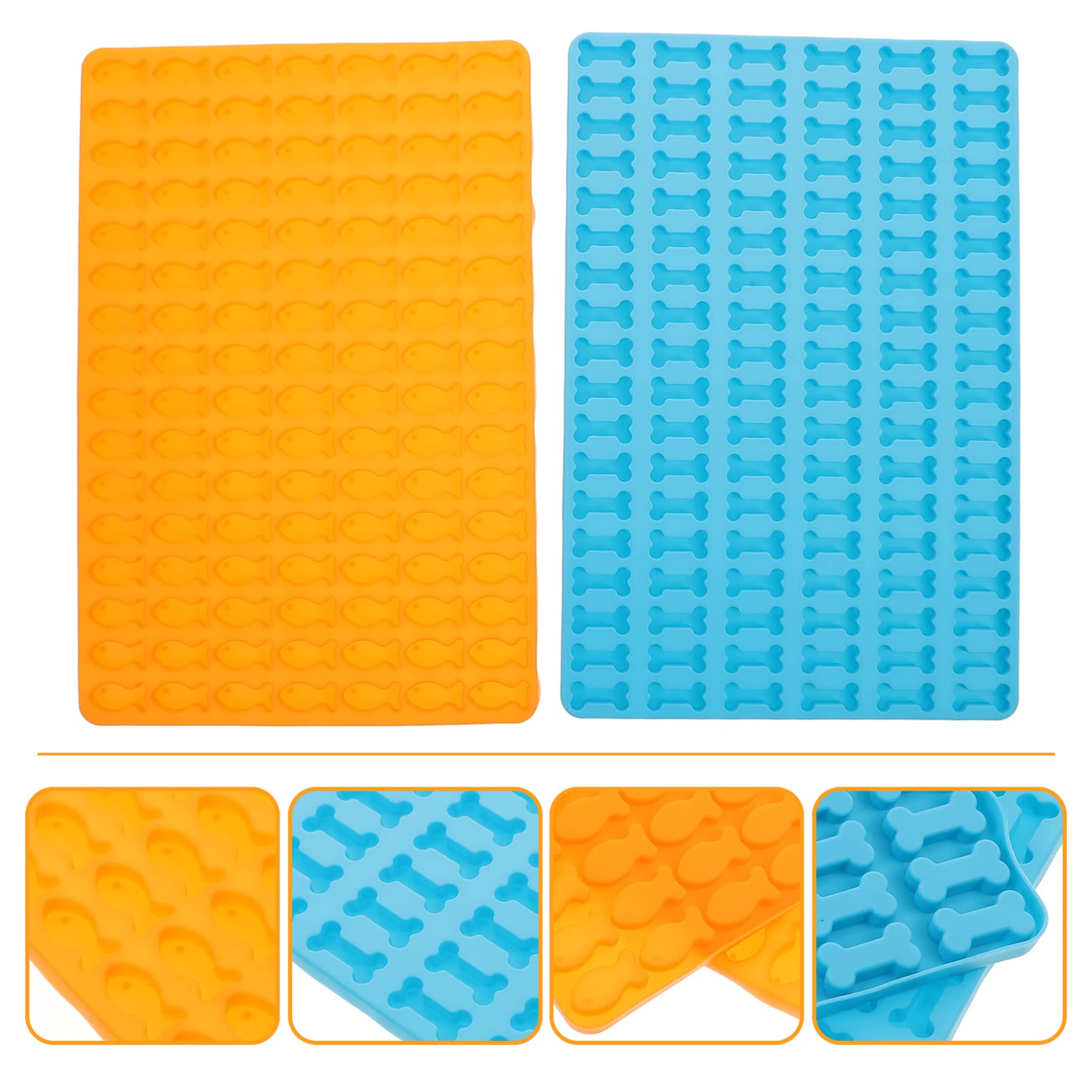 Hemoton 2-Piece Silicone Dog Paw Mold Set for Chocolate, Jelly Candy, Ice Cubes, and Baking - Perfect for DIY Dog Treats, Party Snacks, and Homemade Desserts