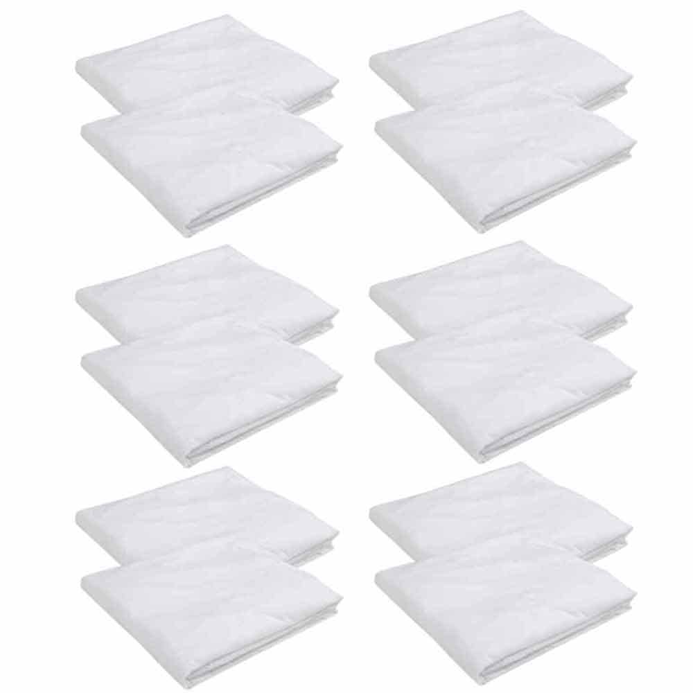 12-Pack Premium Queen Size Mattress Protector - Soft, Waterproof, Dustproof Fitted Bed Cover for Allergy Relief & Bed Protection - Perfect for Guest Rooms, Dorms & Home Use