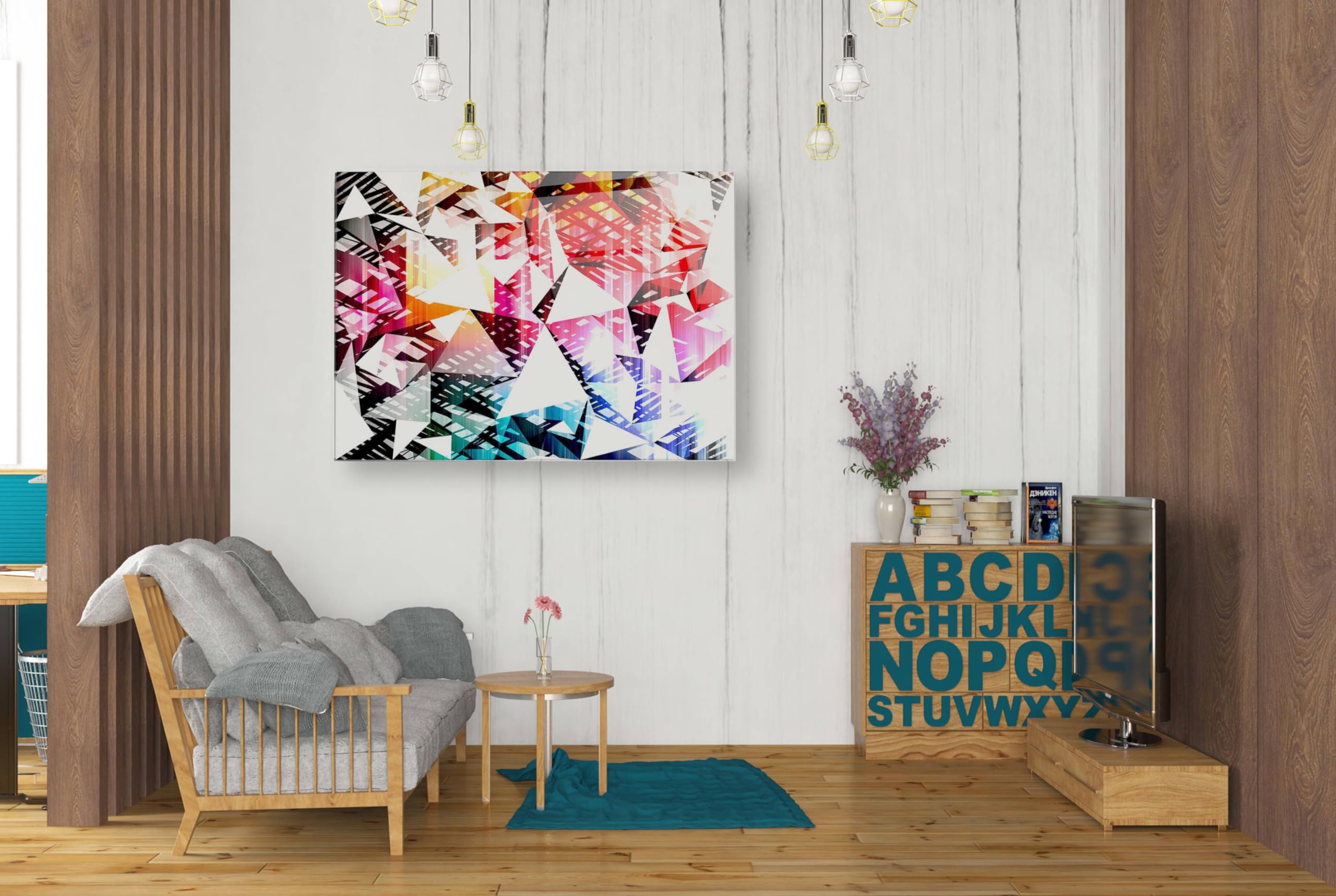 Epic Art 'City Lights 4' by Irena Orlov - Modern Acrylic Glass Wall Painting 24x36 Inches - Perfect for Living Room, Bedroom & Office Decor