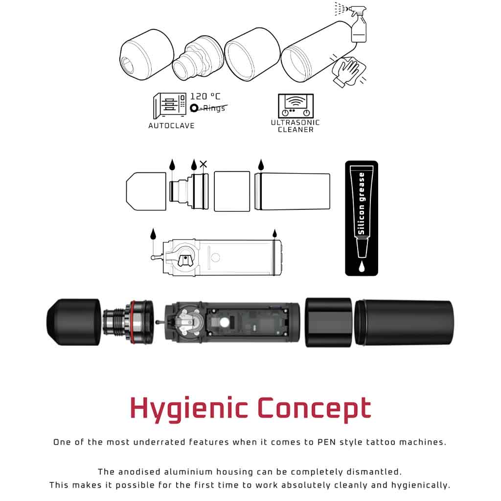 ACUS M1 PLUS Professional Tattoo Pen Machine for Artists - Perfect for Lining, Shading & Coloring Tattoos