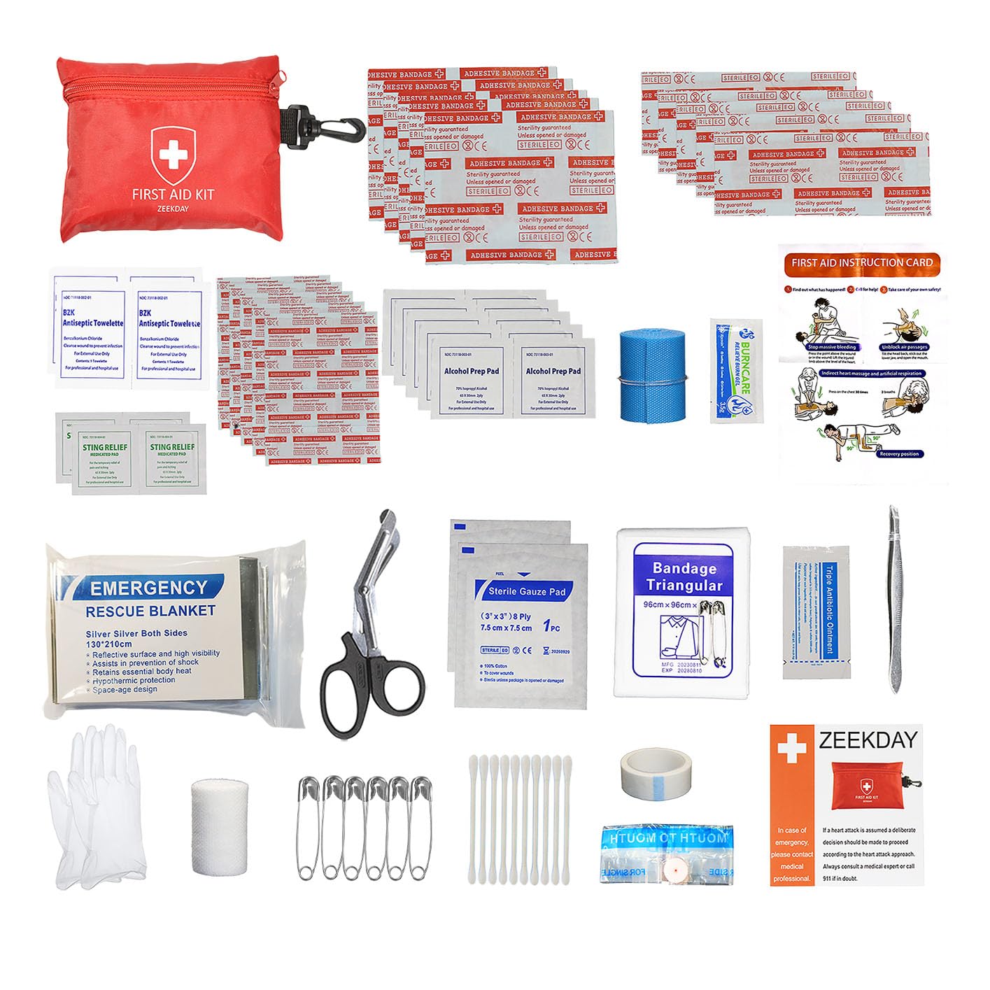 Pet First Aid Kit for Dogs & Cats - Includes Ointment, Emergency Blanket & Portable Essentials - Perfect for Home, Travel, Hiking, Camping, Car & Workplace Emergencies - Keep Your Pets Safe Anywhere