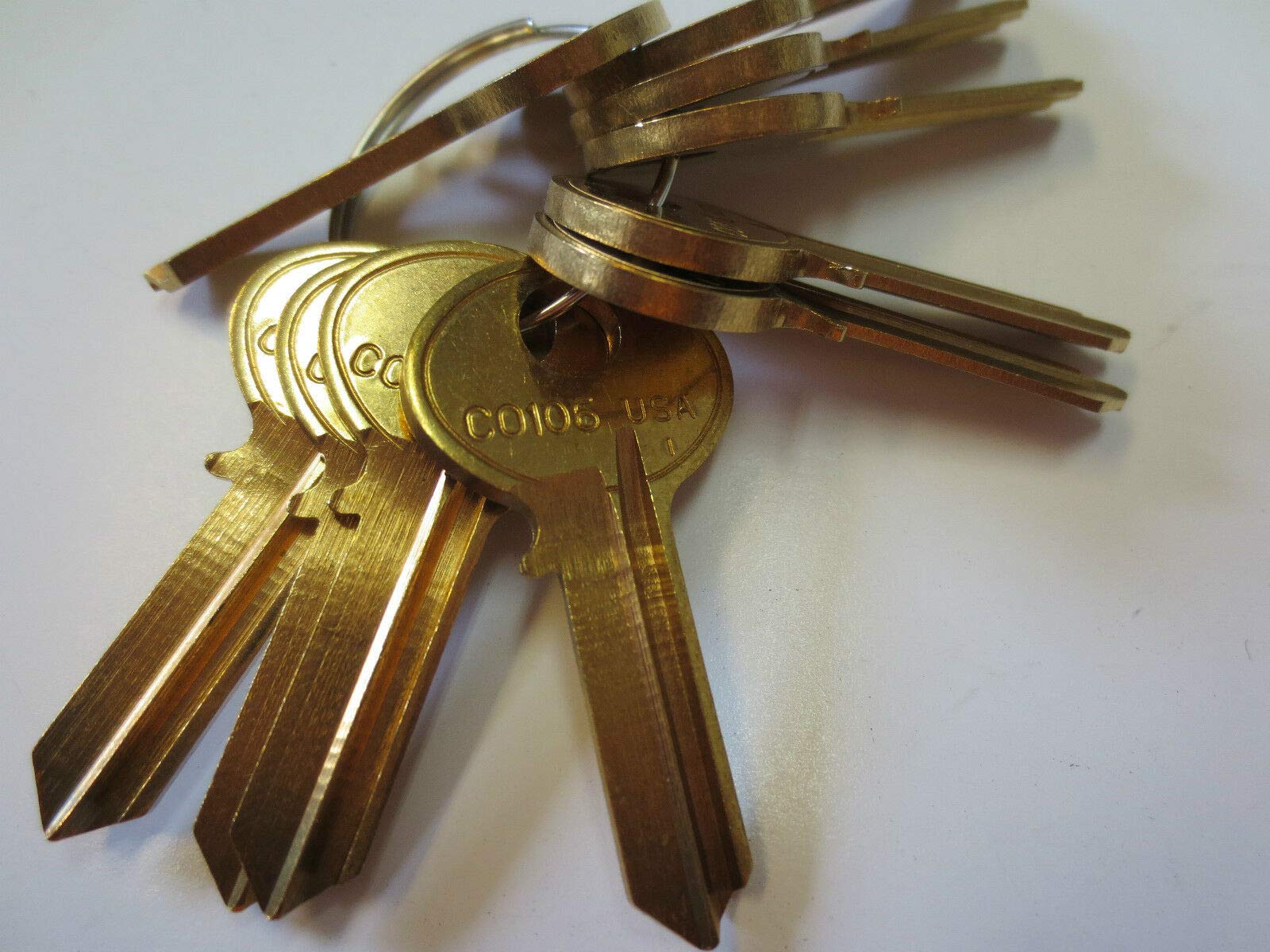 10-Piece CO106 Key Blanks Lot - Ilco USA 1003M Key Blanks for Home, Office & Automotive Key Duplication