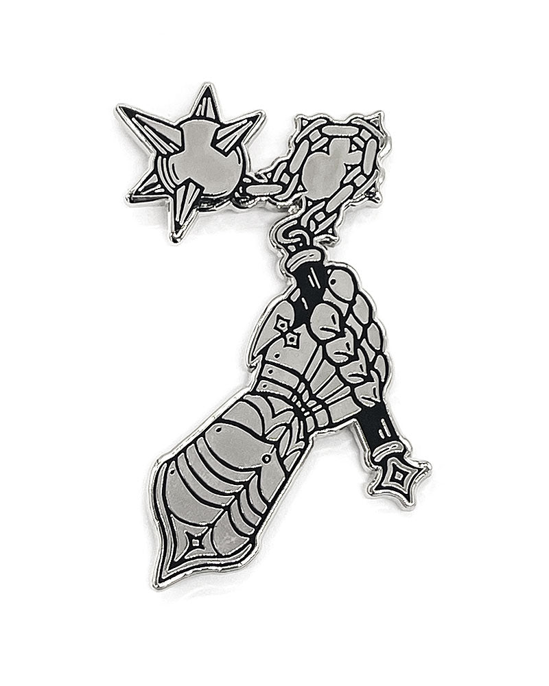 Medieval Flail & Gauntlet Set - Large Spiked Pin Weapon for LARP, Cosplay, and Historical Reenactment - Perfect for Renaissance Fairs and Fantasy Costumes