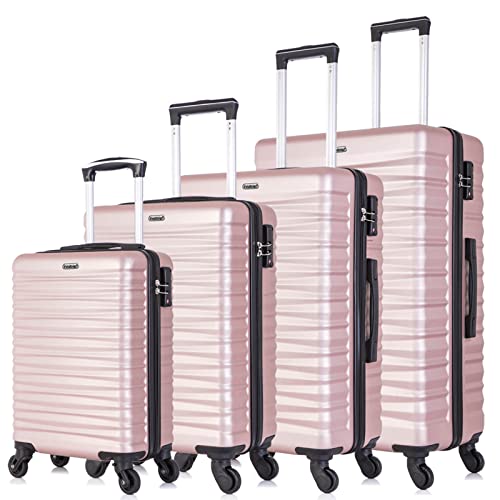 Rose Gold 4PCS Luggage with TSA Lock