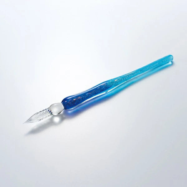 Premium Azonx Glass Dip Pen - Elegant Lamé Blue for Calligraphy, Lettering & Art - Perfect for Ink Drawing, Handwriting Practice & Gift Giving