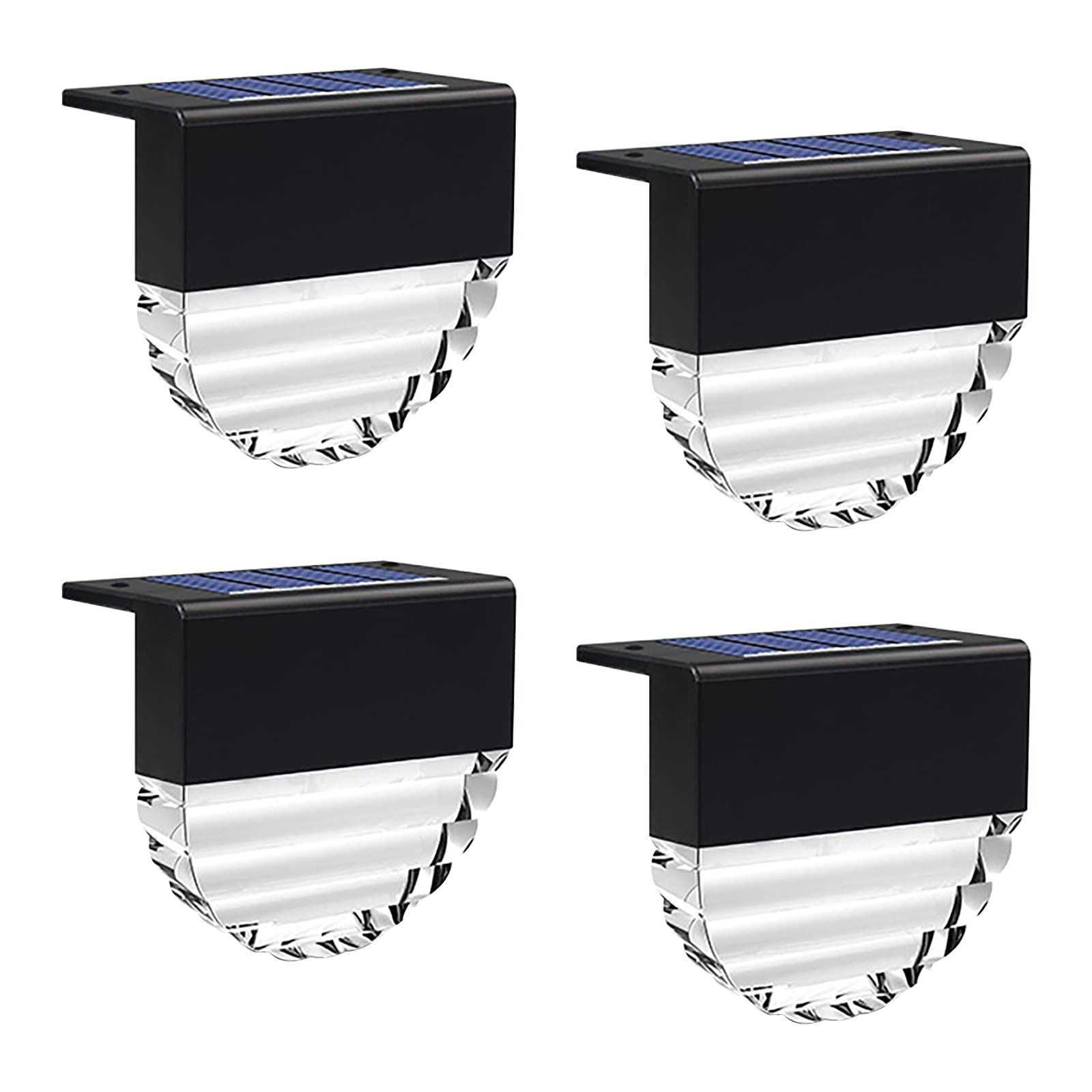 Amikadom Solar Powered Garden Step Lights - Waterproof Outdoor Stair Lighting for Pathways, Decks & Railings - Energy Efficient LED Landscape Lights for Patio, Yard & Garden Decor