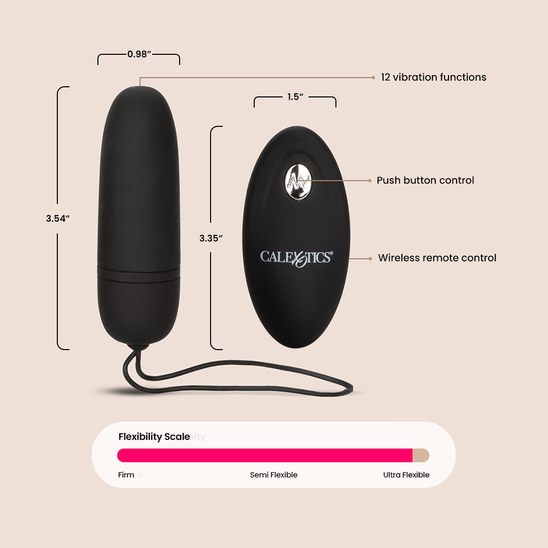 Discreet Silicone Remote Bullet Vibrator for Women - Rechargeable Mini Personal Massager - Perfect for Couples Play & Solo Pleasure