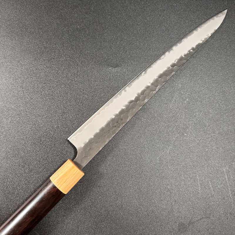 Premium TSUNEHISA Aogami Super Tsuchime Kurouchi 270mm Sujihiki Japanese Chef Knife - High Carbon Steel Slicing Knife for Sushi, Meat & BBQ - Perfect for Professional Chefs & Home Cooking