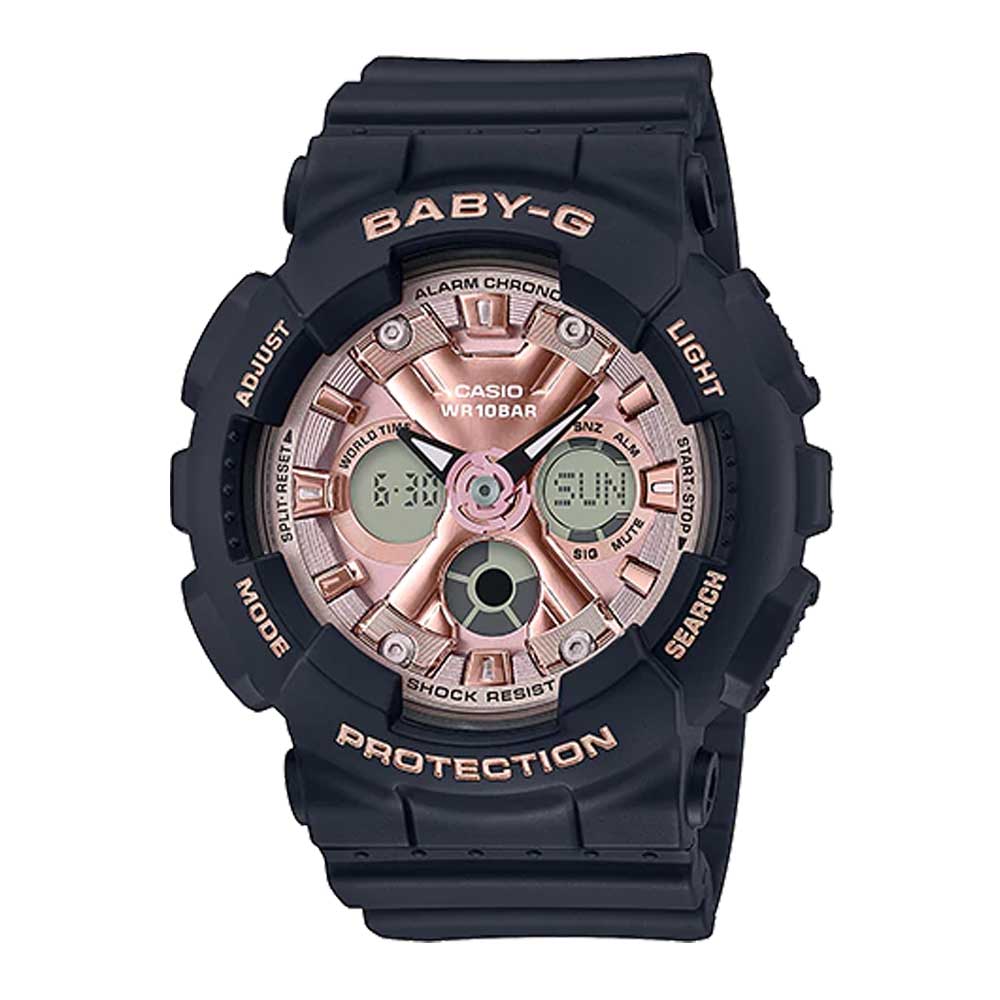 CASIO BABY-G BA-130-1A4DR Black Resin Digital Sport Watch for Women - Waterproof, Shock Resistant, Perfect for Running, Swimming & Outdoor Activities