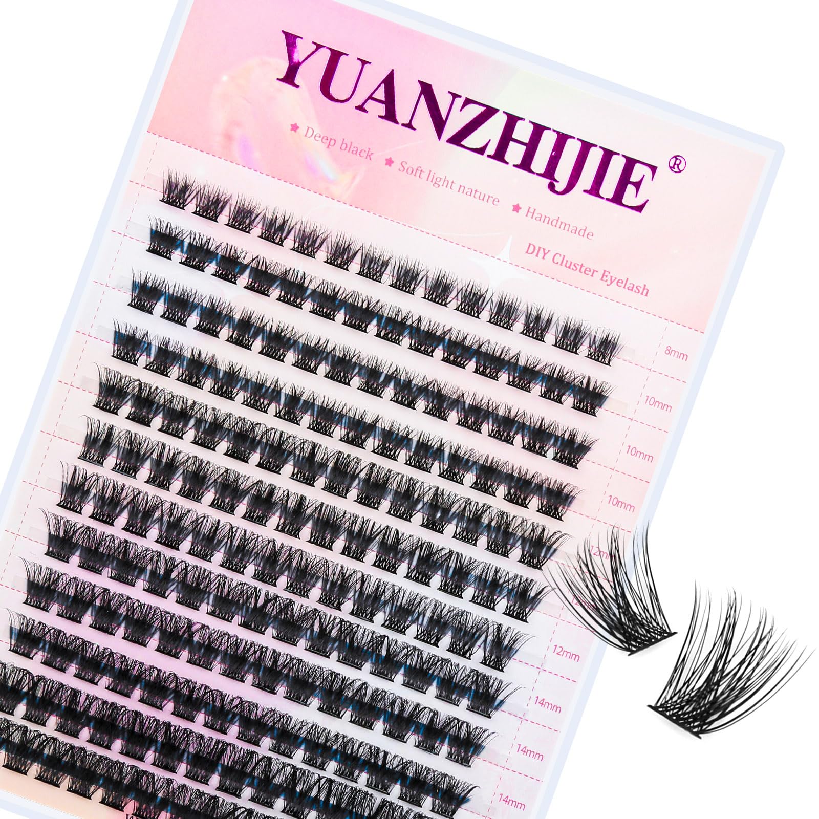 Natural Soft Wispy 3D Effect False Eyelashes - DIY Self-Application Lash Clusters & Individual Lashes for Stunning Volume (Style 84-0.07-D-MIX) | Perfect for Weddings, Parties & Everyday Glam