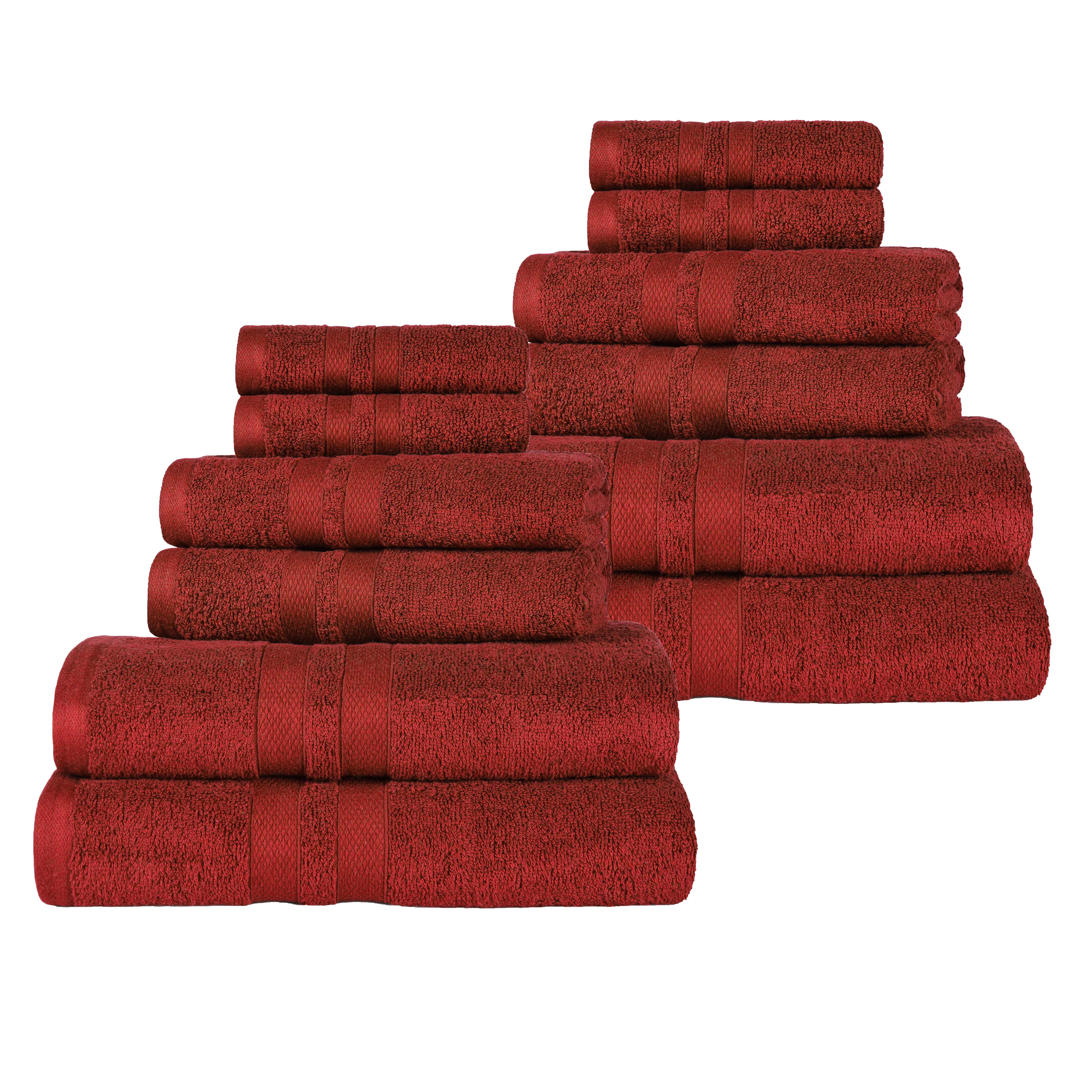Premium 12-Piece Ultra Soft Cotton Towel Set - Super Absorbent, Quick Drying Bath & Beach Towels for Spa, Gym, Pool, and Home Use