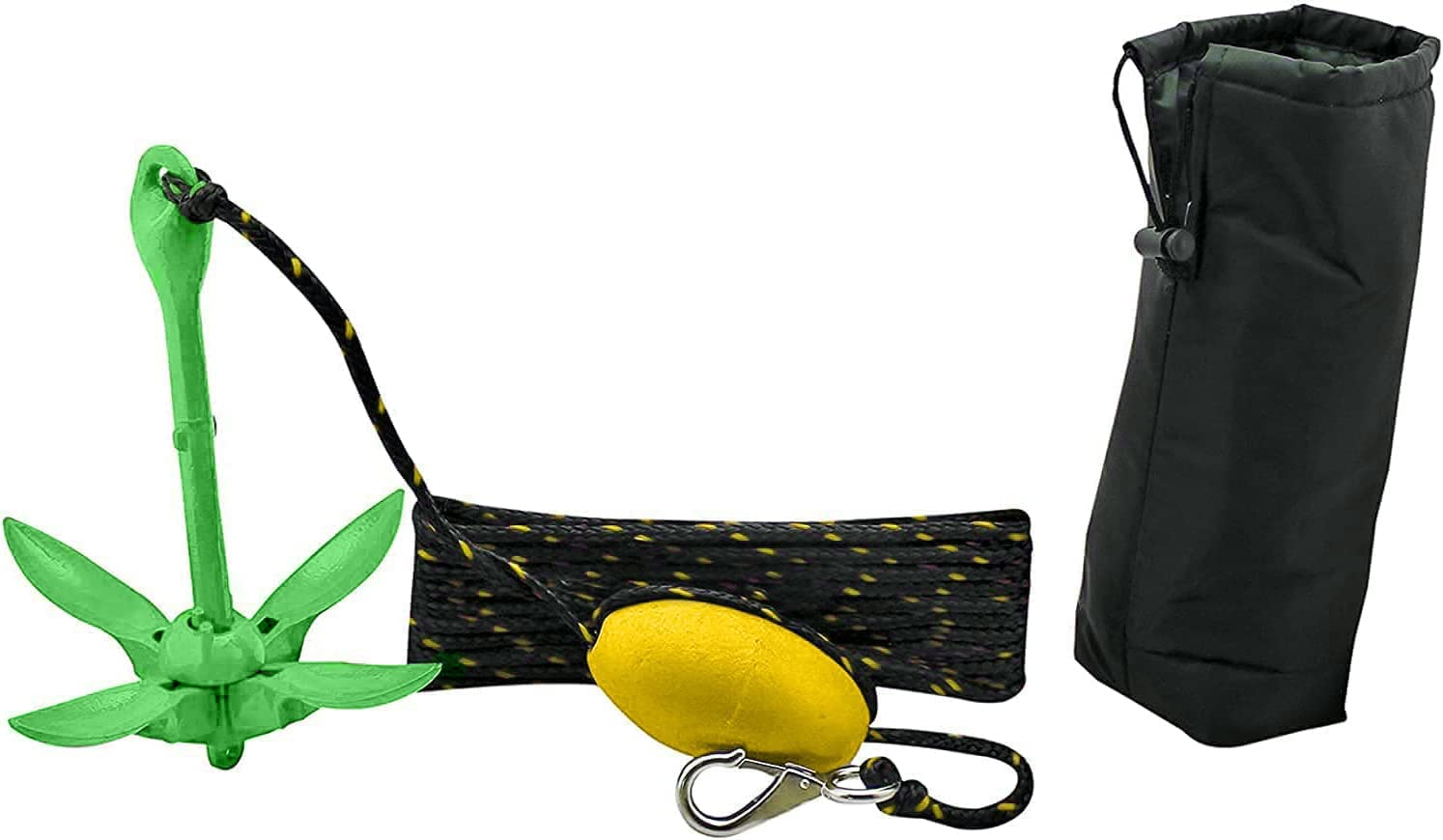 7 lb Marine Green Folding Kayak Anchor Kit with 50 ft Rope - Perfect for Fishing Kayaks, Canoes, Jet Skis, SUP Paddle Boards & Small Boats | Secure Your Watercraft in Lakes, Rivers & Coastal Areas