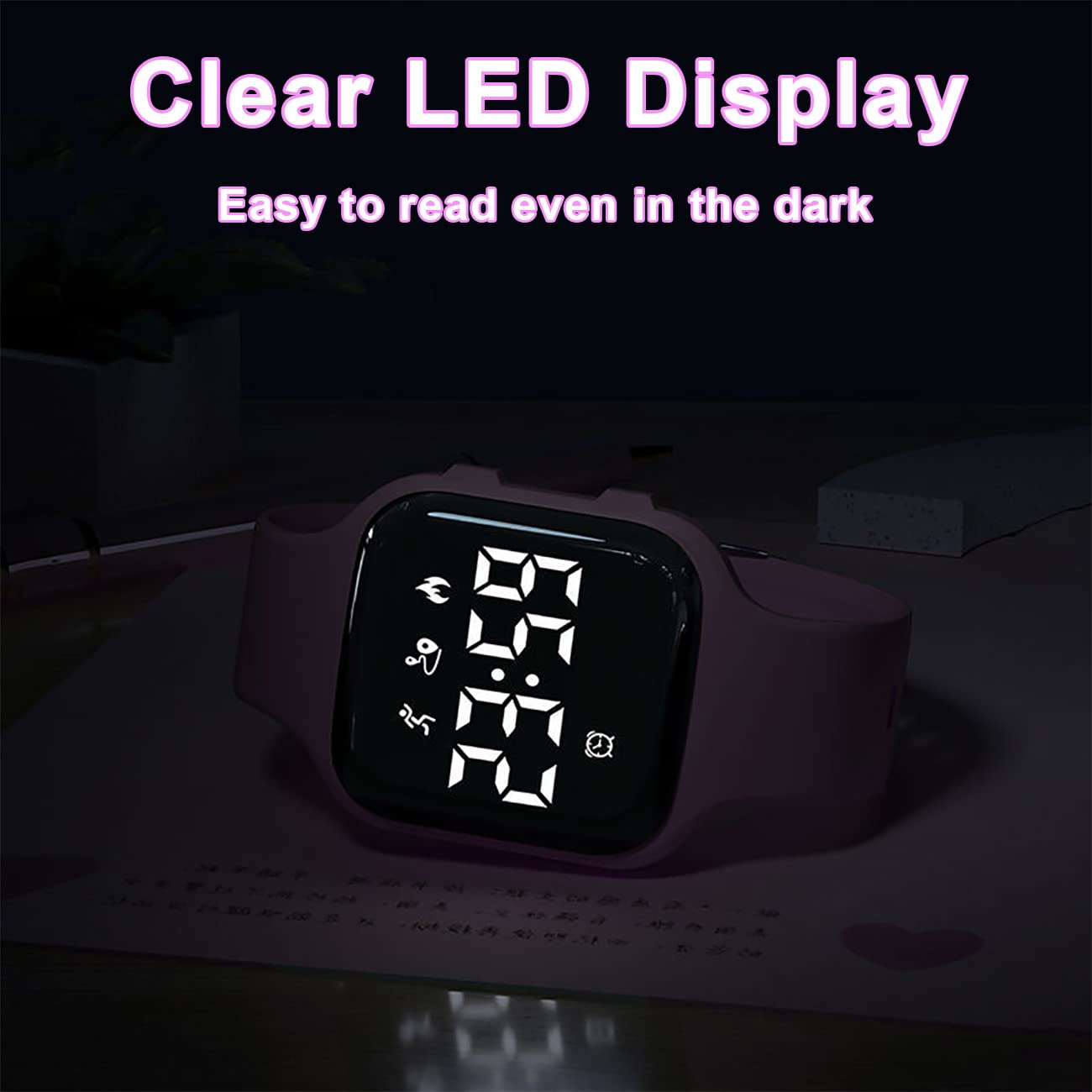 Kids Fitness Tracker Watch - Step Counter, Calorie & Distance Monitor, LED Sports Watch with Timer, 2 Alarms, 21-Day Battery Life - No App/Bluetooth Needed - Perfect for Boys & Girls Outdoor Activities, School PE & Daily Exercise