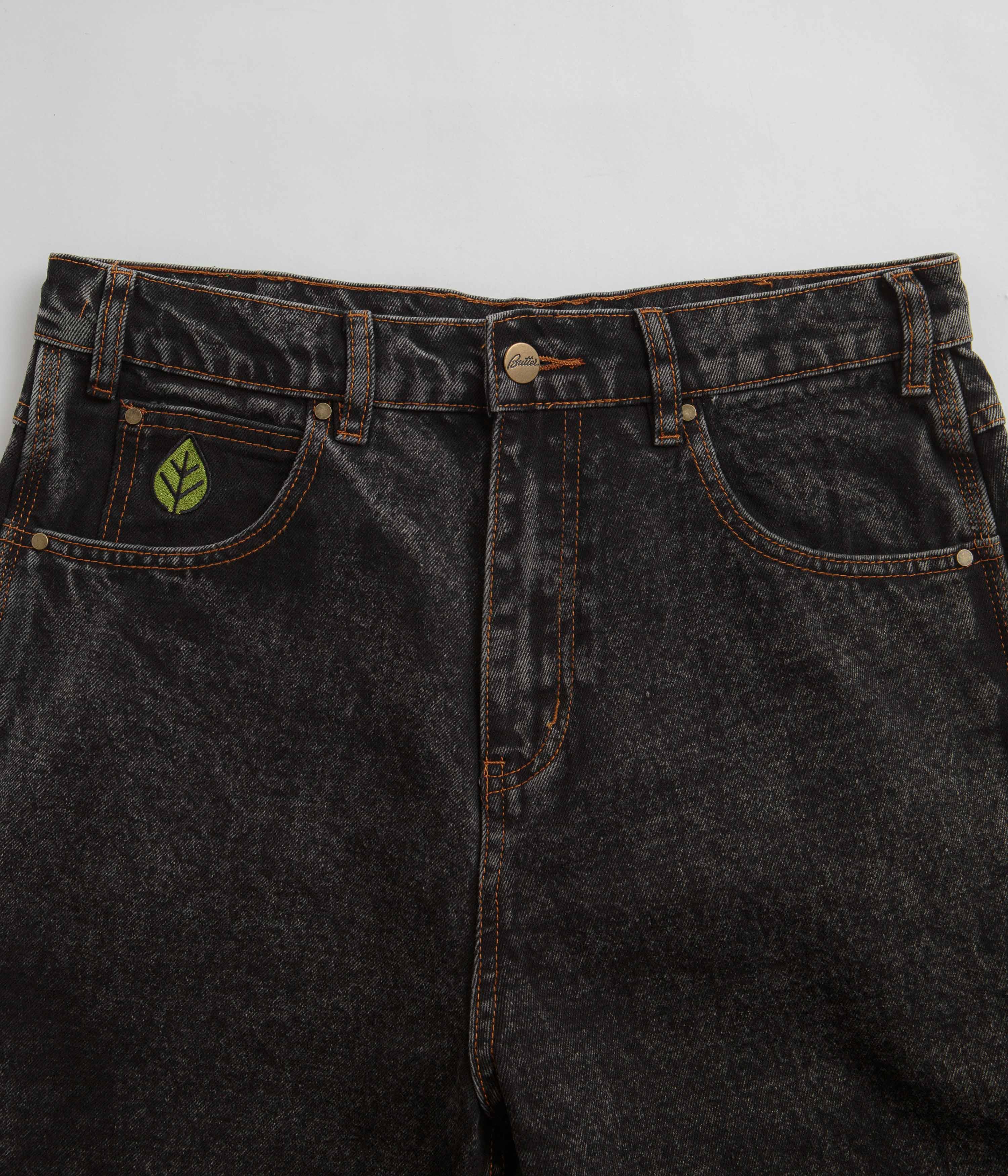 Butter Goods Heavyweight Denim Shorts for Men - Gun Metal Wash - Durable Casual Shorts for Summer, Streetwear & Outdoor Activities