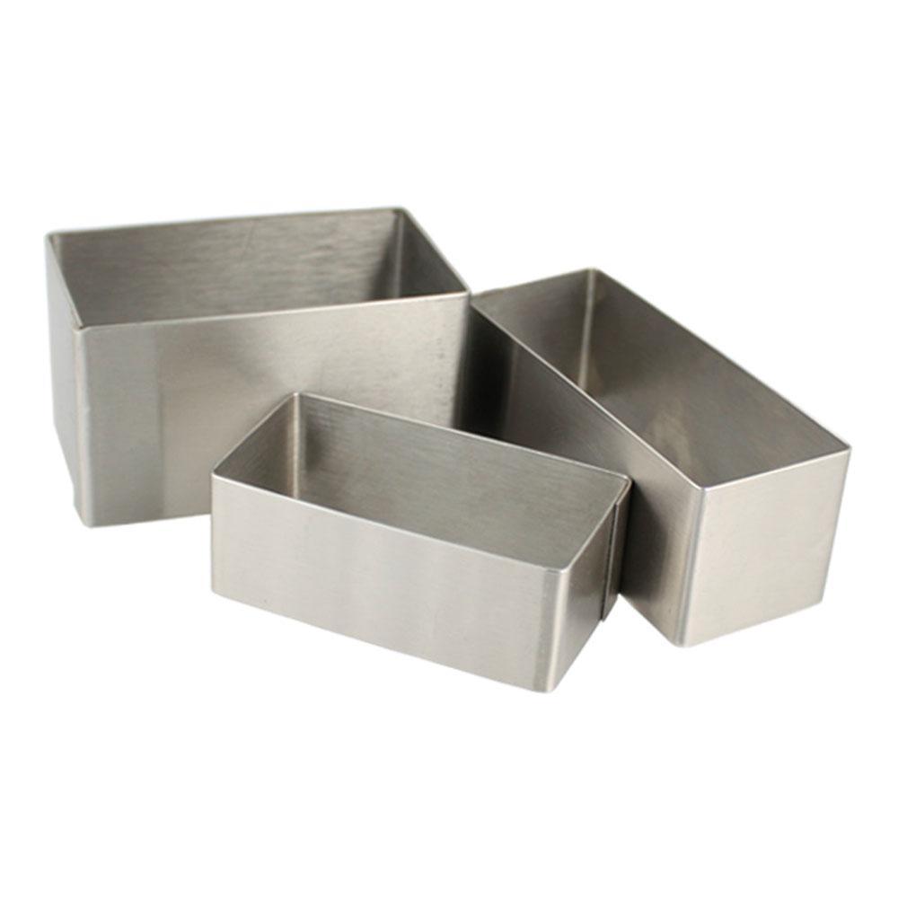 2-Pack 50mm Stainless Steel Rectangle Baking Molds - Perfect for Chocolate, Candy, Soap, and Resin Crafts - Durable & Rust-Proof for Home Baking and DIY Projects