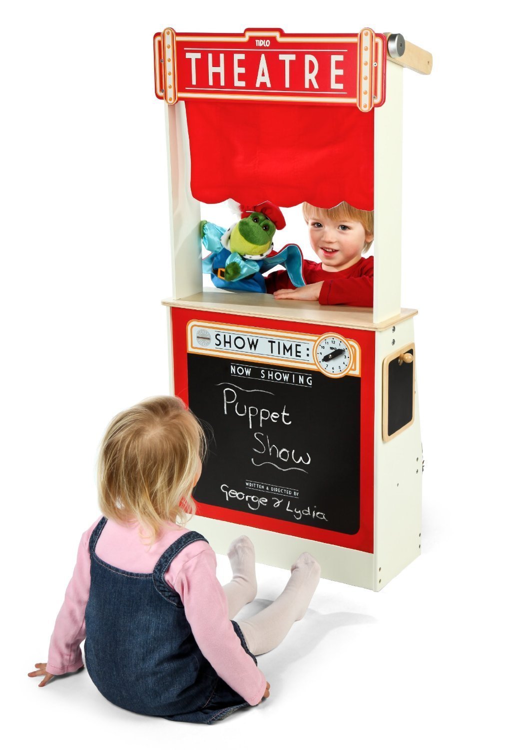 Wooden Play Shop & Theatre - Kids Pretend Play Store for Imaginative Role Play - Perfect for Home, Classroom & Daycare Activities
