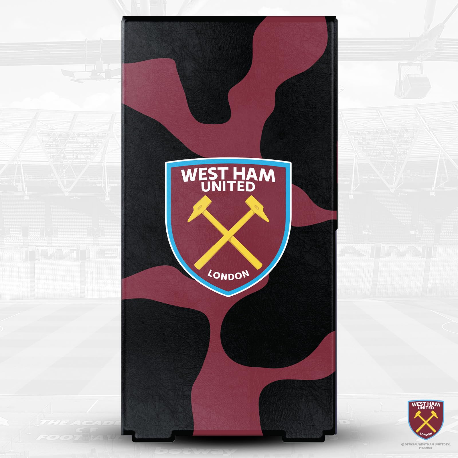Head Case Designs Officially Licensed West Ham United FC Cow Print Art Xbox Series X Console Wrap Cover - Perfect for Gaming Sessions & Home Decor