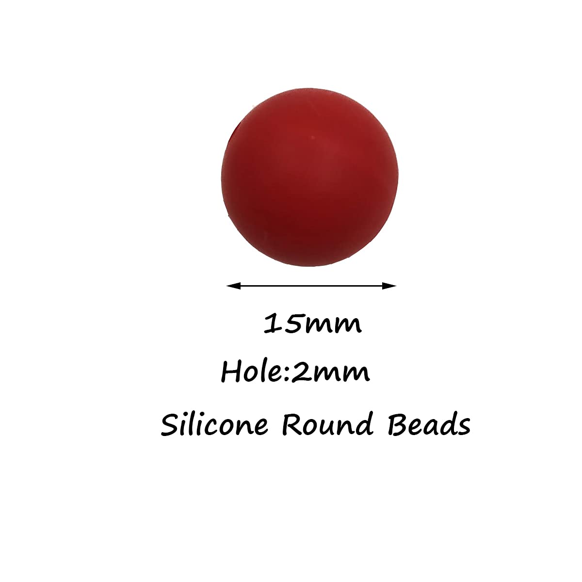 15mm Silicone Pearl Beads 50pcs - DIY Jewelry & Keychain Making for Women