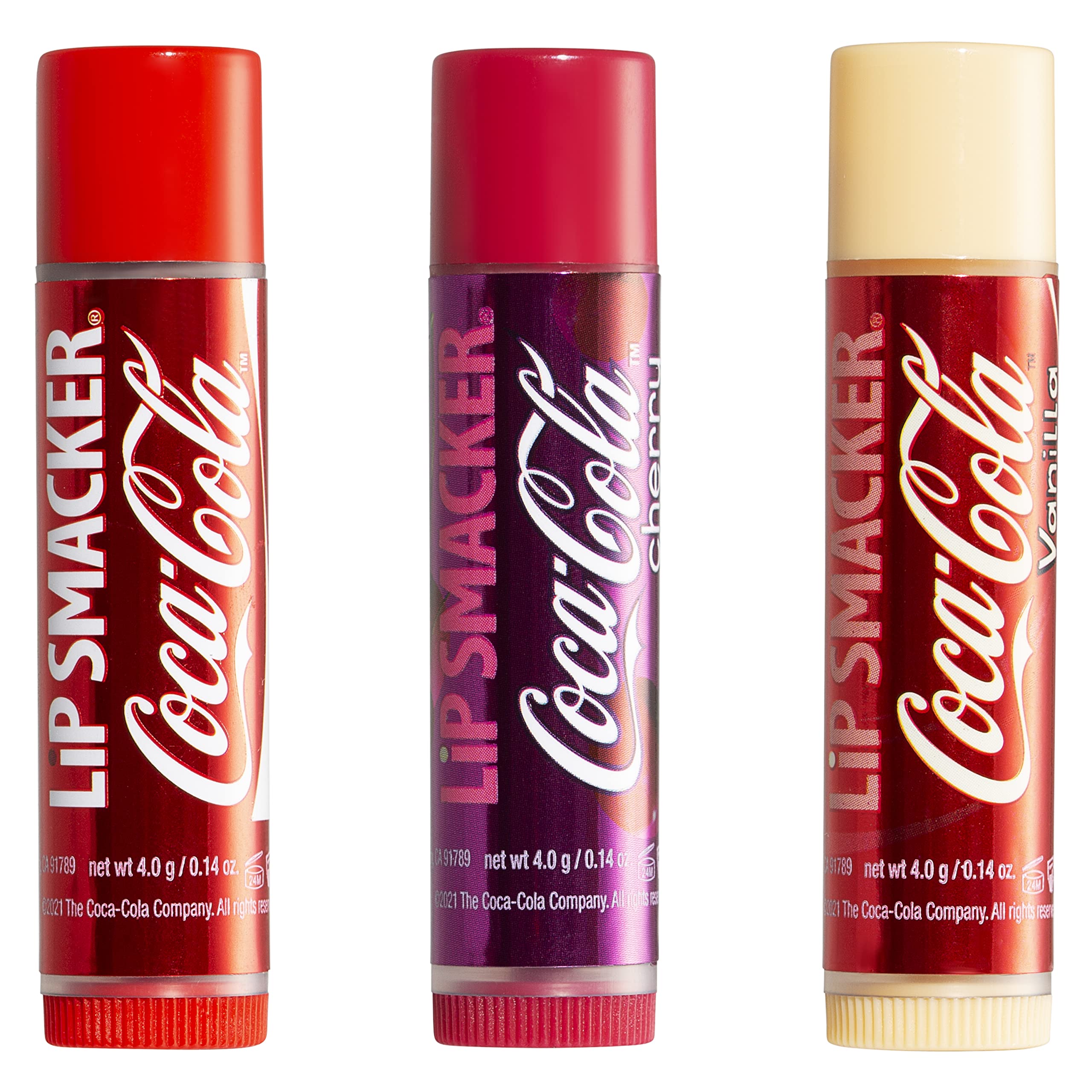 Lip Smacker Valentine's Day Collection - Coca-Cola Flavored Lip Balm Tin Set (3 Pack) for Smooth, Moisturized Lips | Perfect Gift for Her, Stocking Stuffer, Party Favor & Everyday Lip Care