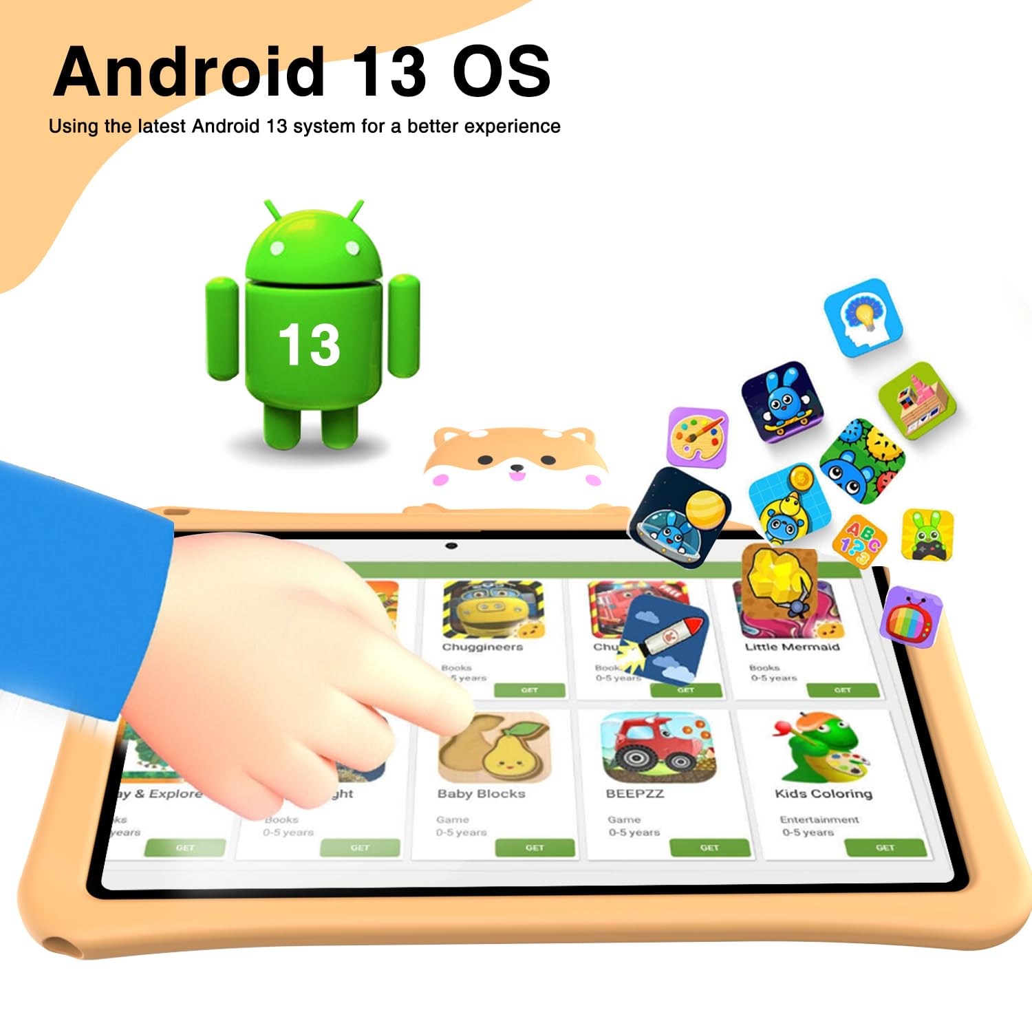 DOOGEE T20 MINIKID Tablet - 10.1 Inch Android 12 Kids Tablet with Parental Control, 4GB RAM 64GB ROM, Dual Camera - Perfect for Learning, Games & Entertainment for Children Ages 3-12