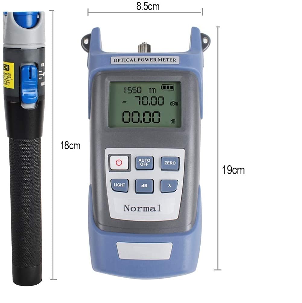 Professional FTTH Fiber Optic Tool Kit - FC-6S Cleaver, Optical Power Meter, Visual Fault Locator (1mw), Cable Cutter & Stripper for 5km Fiber Installation | Complete Solution for Home & Business Fiber Optic Network Setup