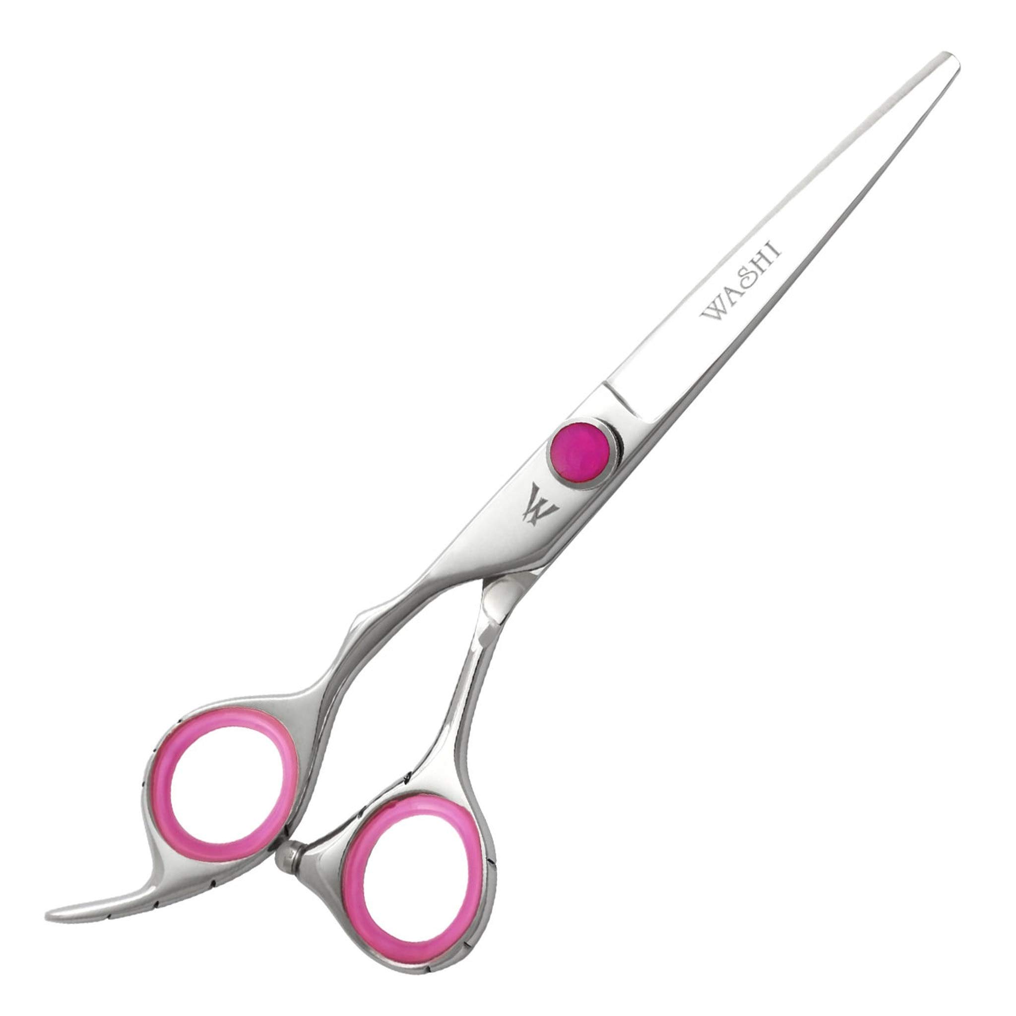 Left-Handed Professional Beauty Shears - Washi Cotton Candy Design, 5.5 Inch Pink Scissors for Hair Stylists & Barbers | Perfect for Precision Haircuts, Styling & Salon Use