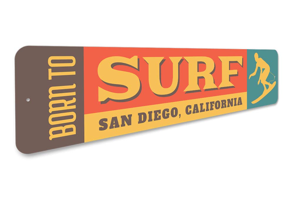 Born to Surf Beach Sign - Premium 6