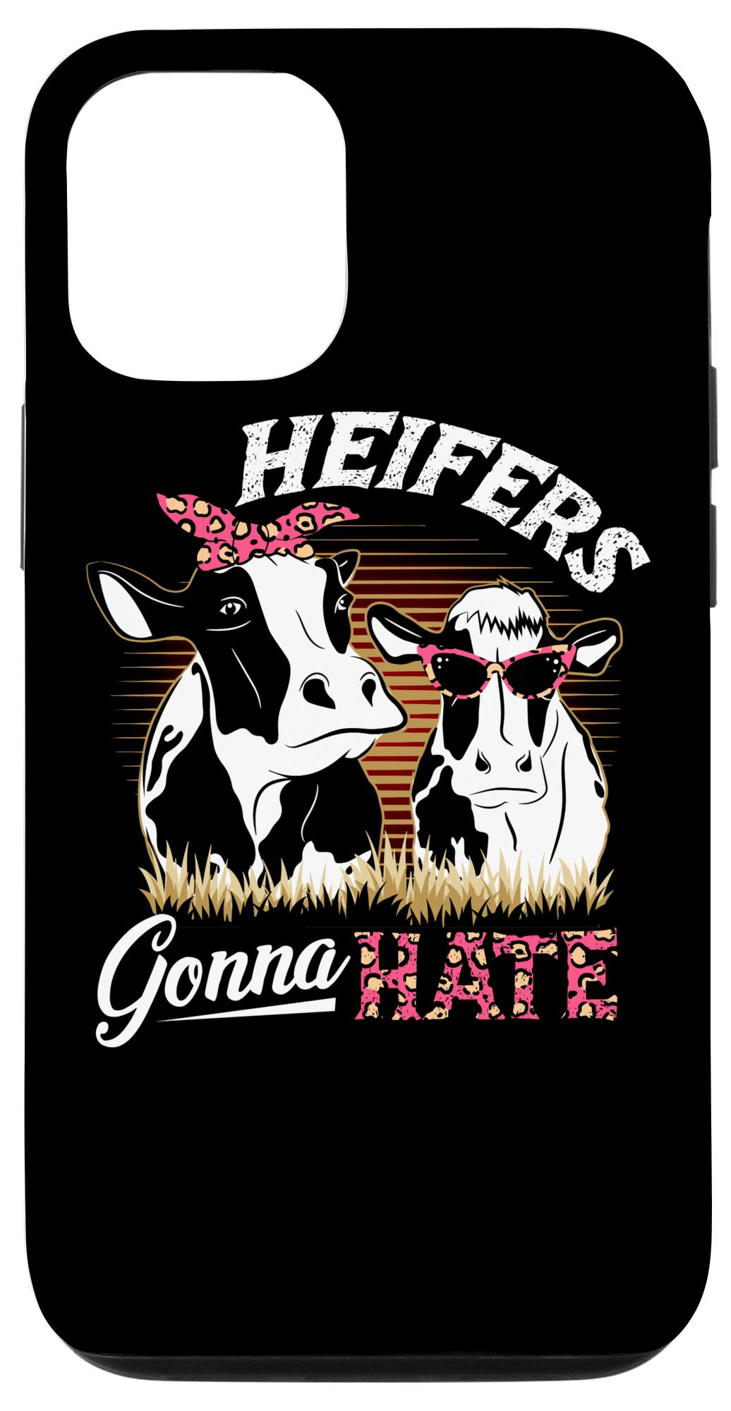 iPhone 12/12 Pro Case - Funny Cow Heifer Design - Perfect Gift for Farm Lovers - Durable Protective Phone Cover for Daily Use, Work & Outdoor Activities