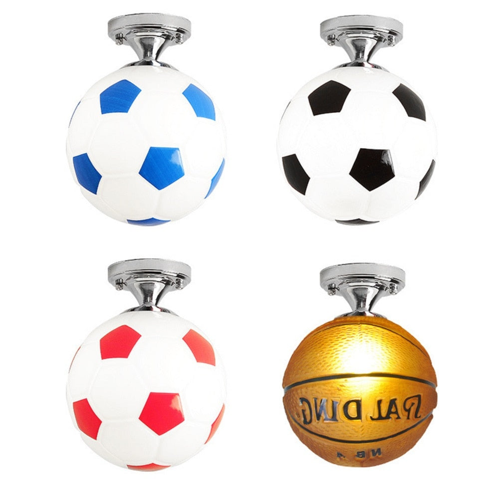 Kids Football Pendant Ceiling Light - Soccer Themed Nursery & Bedroom Decor for Boys - Perfect for Sports Lovers' Room, Game Room & Playroom Lighting