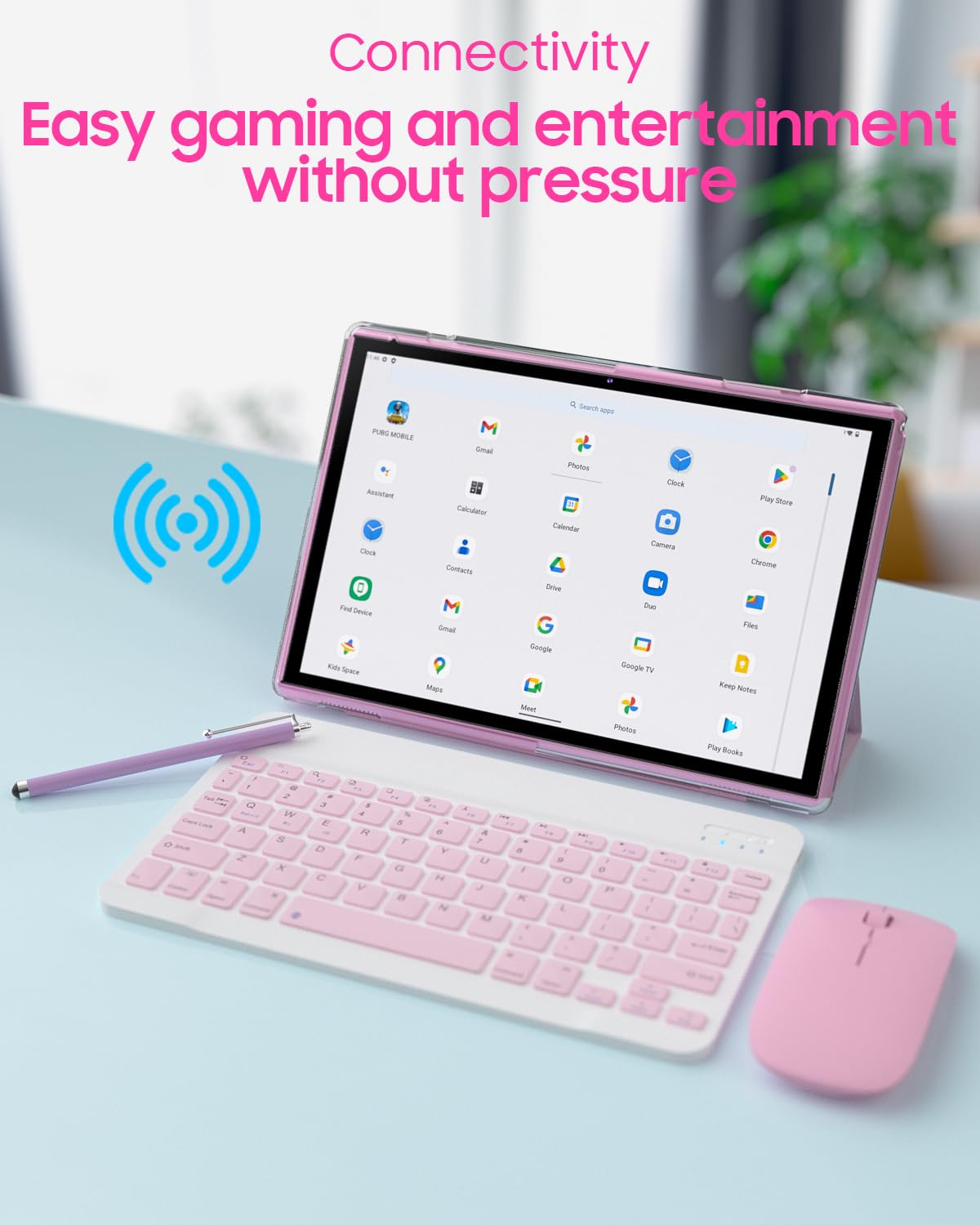 ATOZEE 10-inch 2-in-1 Android 14 Tablet with Keyboard, Mouse & Stylus Case - 6GB RAM, 32GB ROM (Expandable to 1024GB), 6000mAh Battery, WiFi-6, Bluetooth, Dual Camera (2MP+8MP) - Perfect for Work, Study & Entertainment