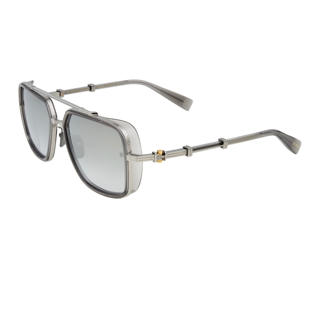 Balmain Officier BPS 108B Palladium Grey Sunglasses - Luxury Designer Shades for Men & Women - Perfect for Outdoor Activities, Driving & Fashion Statements