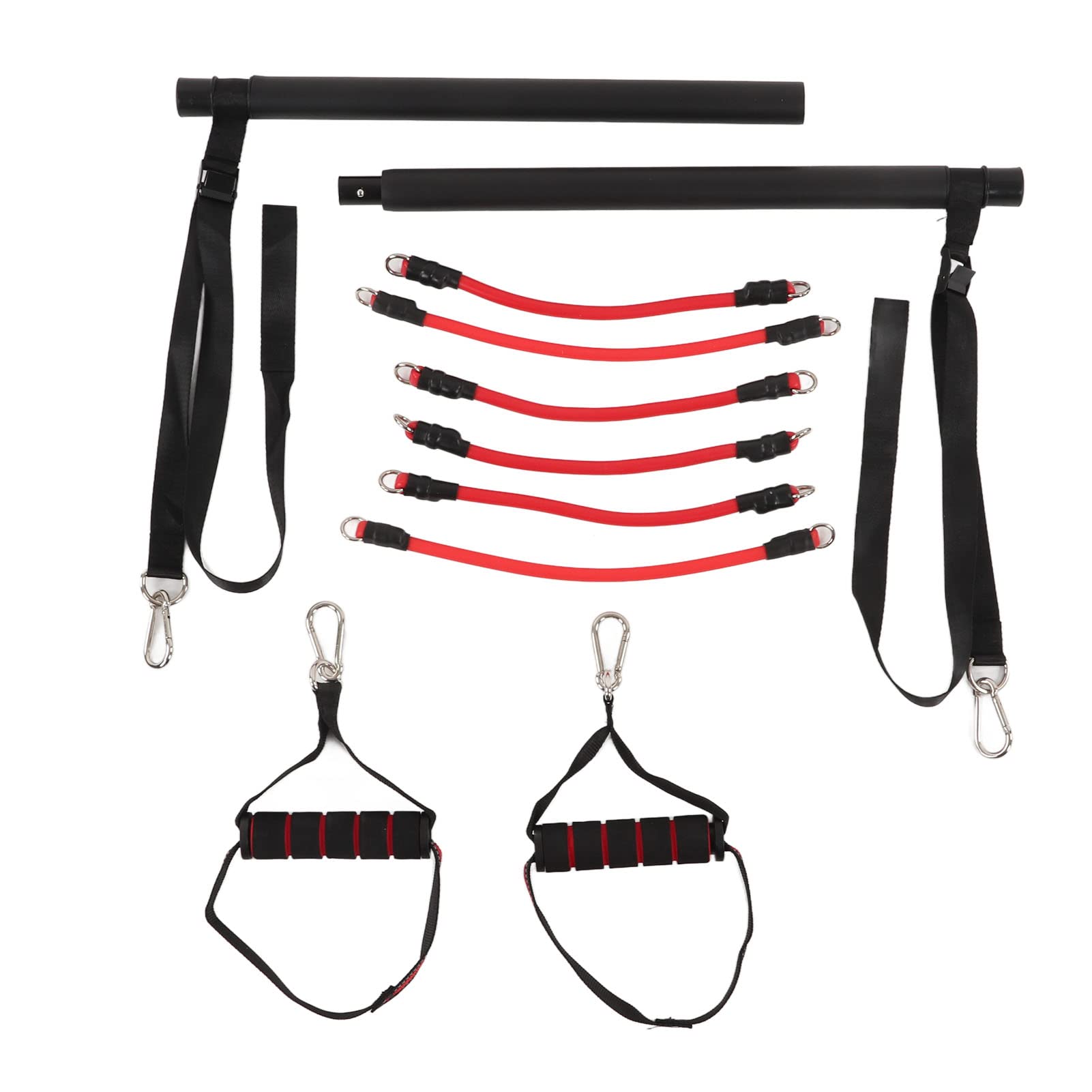 Adjustable Pilates Bar Kit with Resistance Bands - Home Workout Equipment for Strength Training, Toning & Flexibility | Perfect for Pilates, Yoga, Full-Body Fitness & Physical Therapy | Compact Design for Small Spaces & Travel | Ideal for Home Gym, Studio, Beginners, Seniors & Postpartum Recovery | Enhance Fitness Routine with Low-Impact Workouts for Apartment Exercise, Active Aging & Rehabilitation