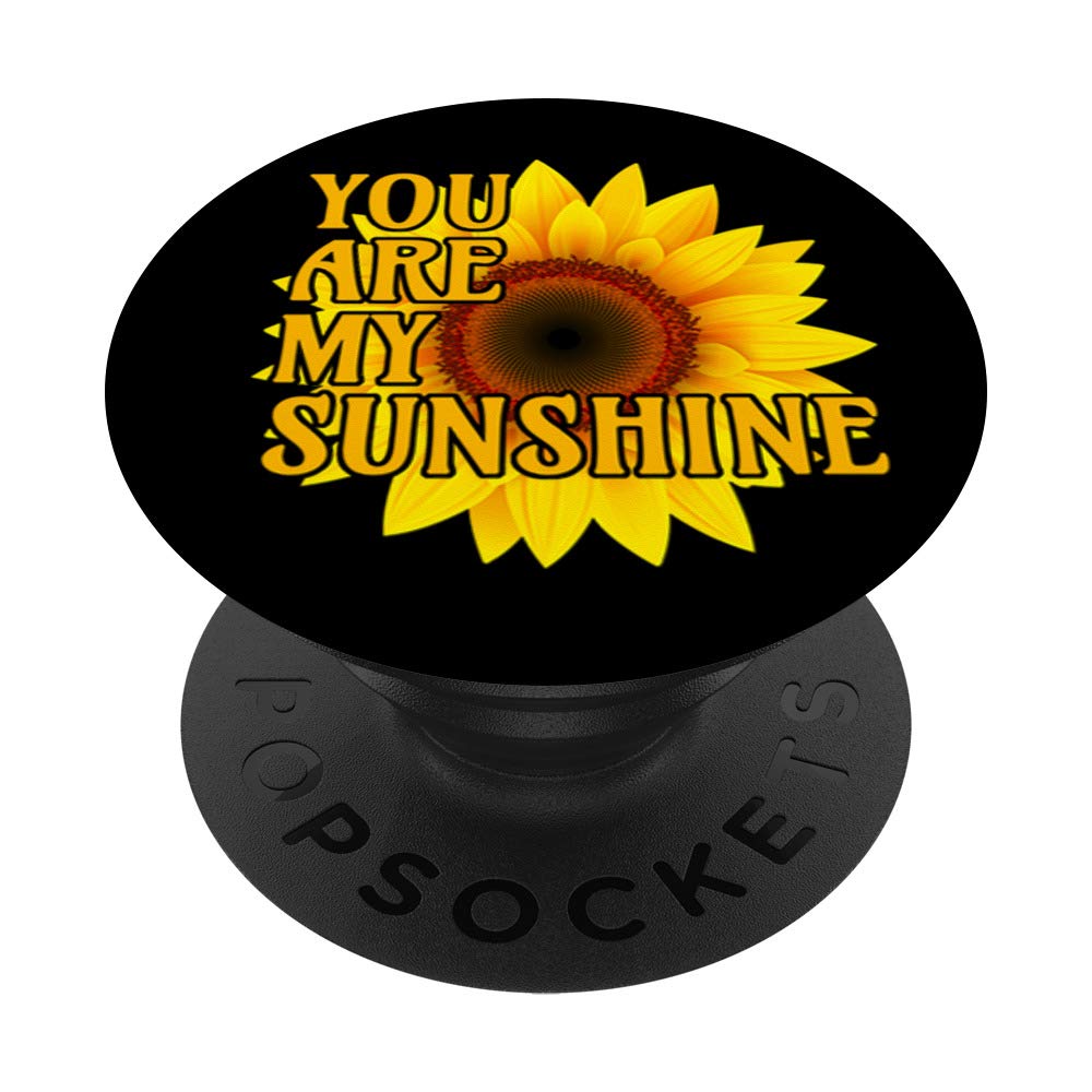 Sunflower Yellow Floral PopSockets Swappable PopGrip - Cute Phone Grip & Stand for iPhone Samsung - Perfect Sunshine Gift for Mom, Women, Friends (Home, Office, Travel Use)